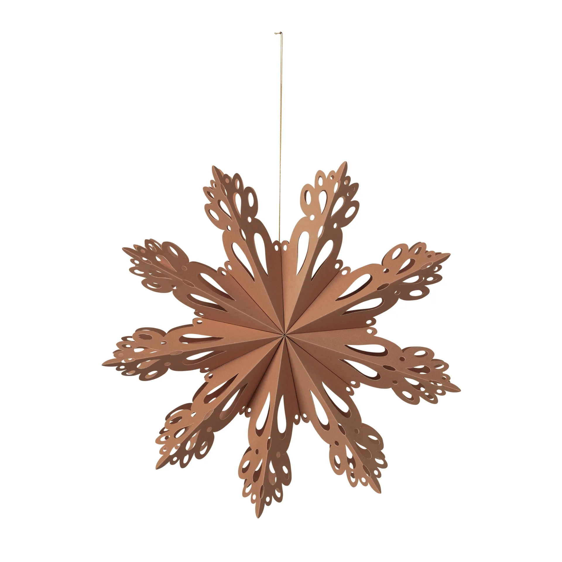 Decorazione natalizia Snowflake, arancione tanno, Ø 30 cm Broste Copenhagen