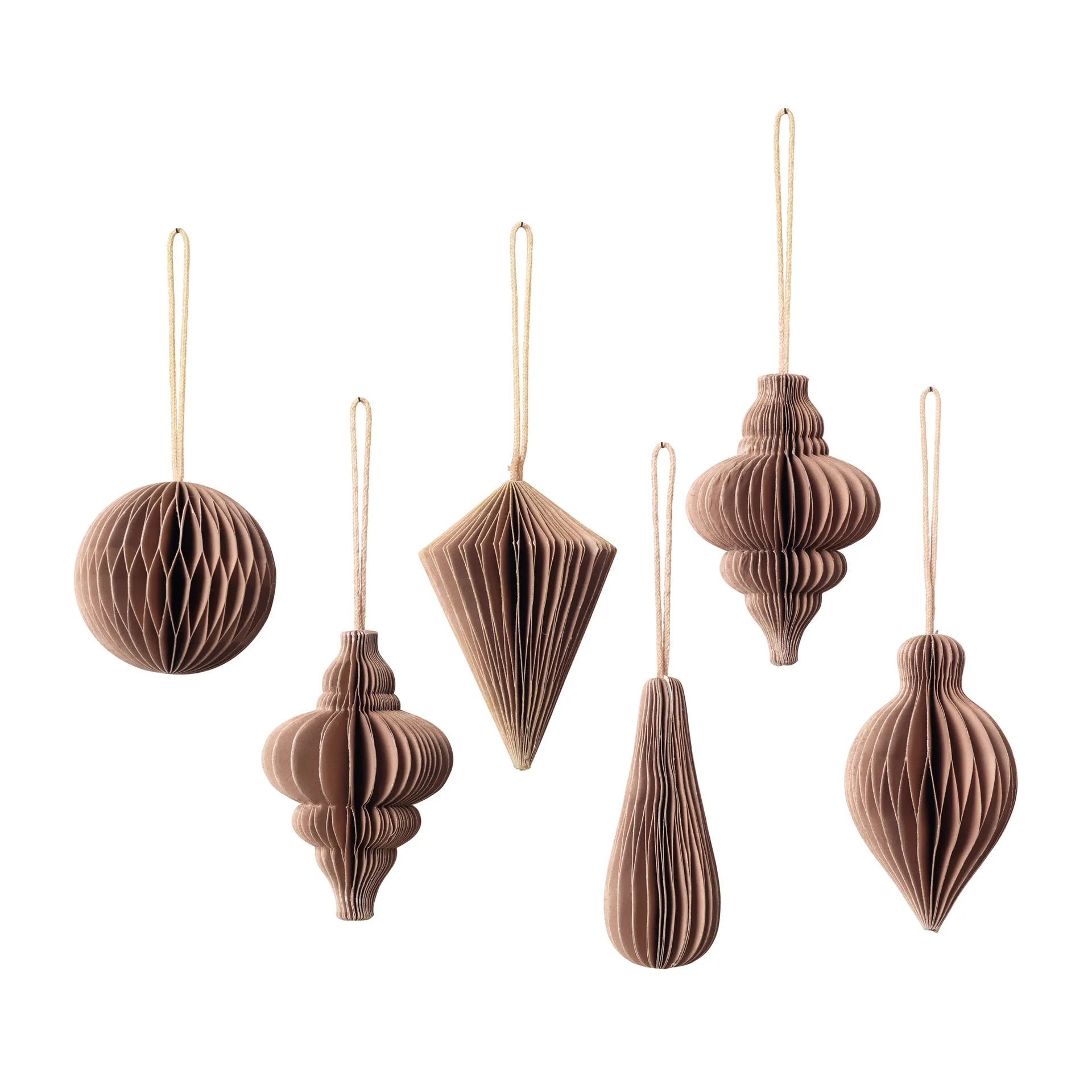 Decorazioni natalizie miste, confezione da 6, Arancione tanno Broste Copenhagen