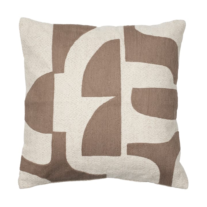 Fodera per cuscino Mundo 50x50 cm, Kangaroo brown-off white Broste Copenhagen
