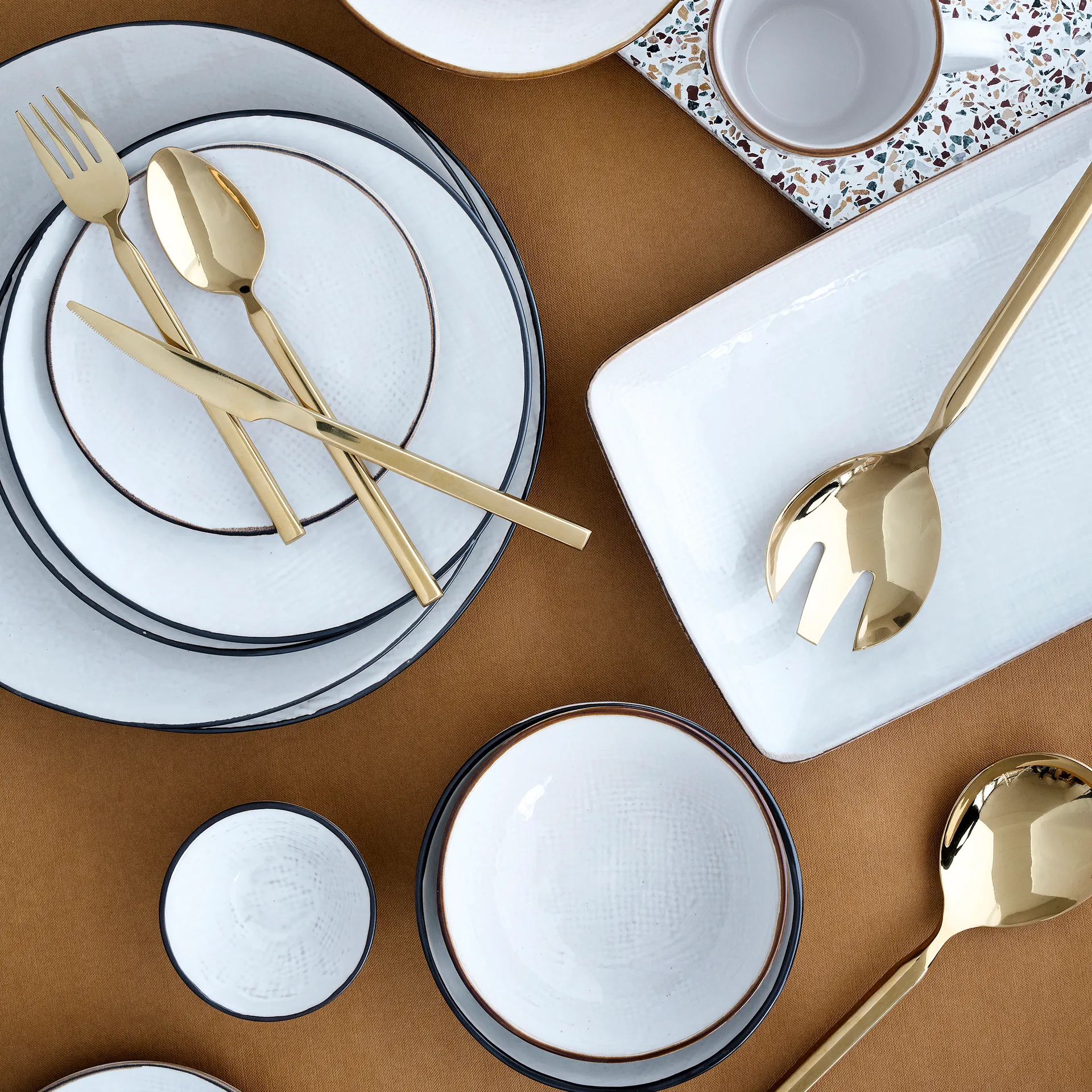 Forchette confezione da 4 Tvis, oro Broste Copenhagen