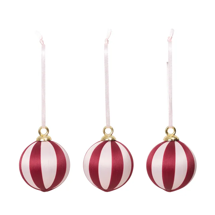 Joy pallina di Natale - Deep Red-Soft Pink - Broste Copenhagen