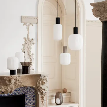 Lampada a sospensione Lolly  - bianco e nero - Ø 16 cm - Broste Copenhagen