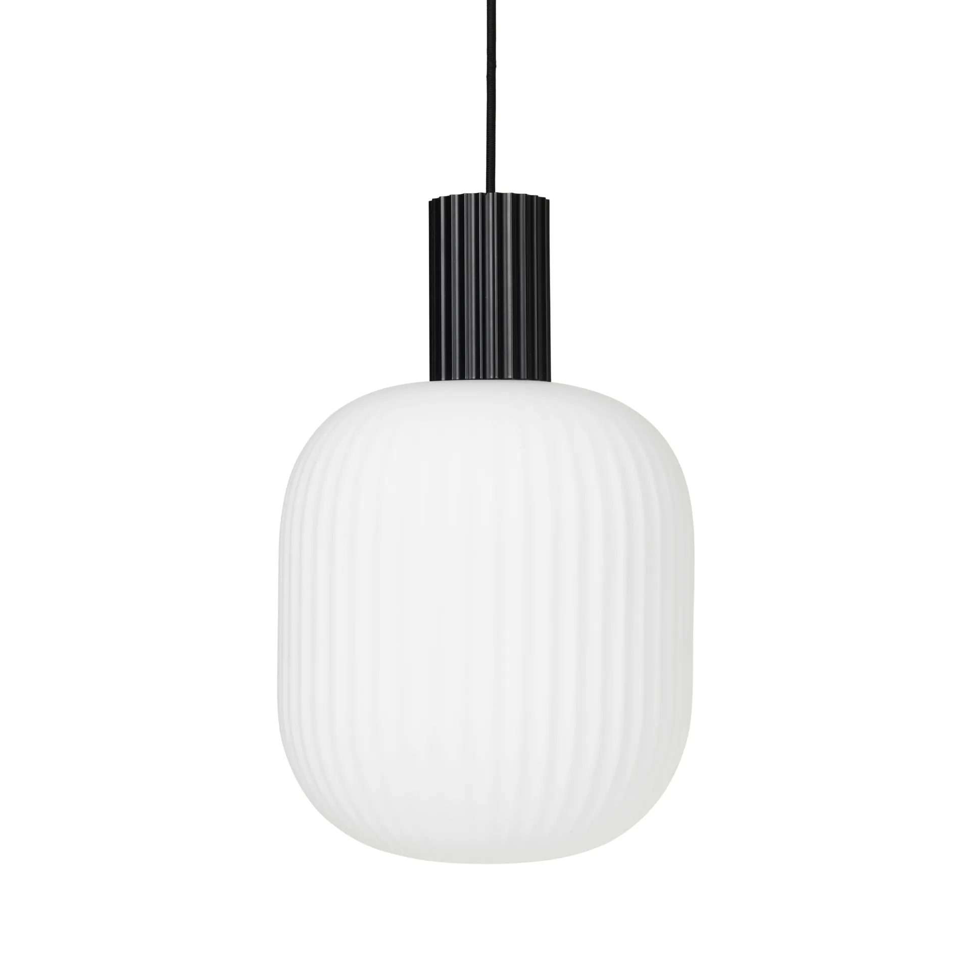 Lampada a sospensione Lolly , bianco e nero - Ø 27 cm Broste Copenhagen