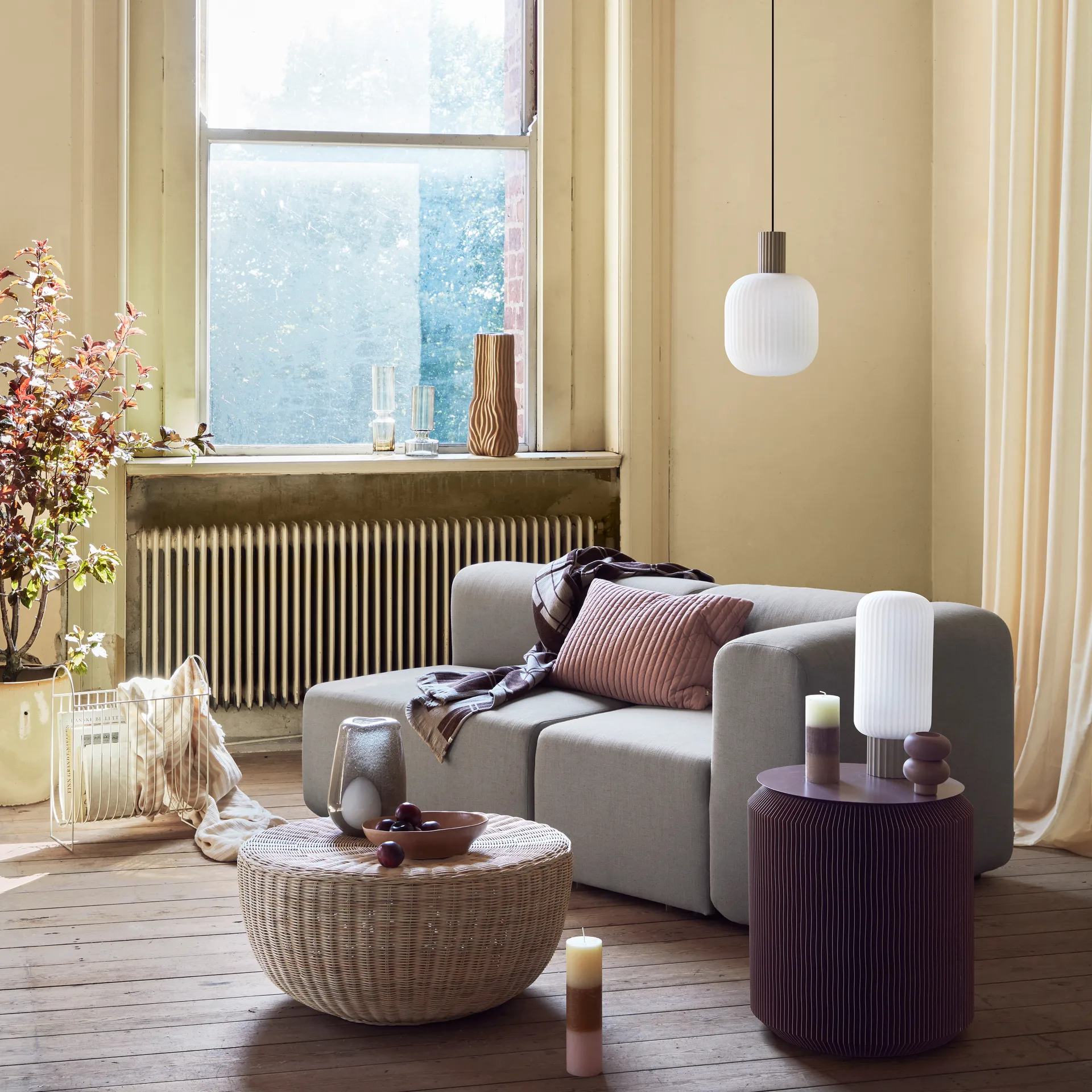 Lampada da tavolo Lolly , sand-white - 39 cm Broste Copenhagen