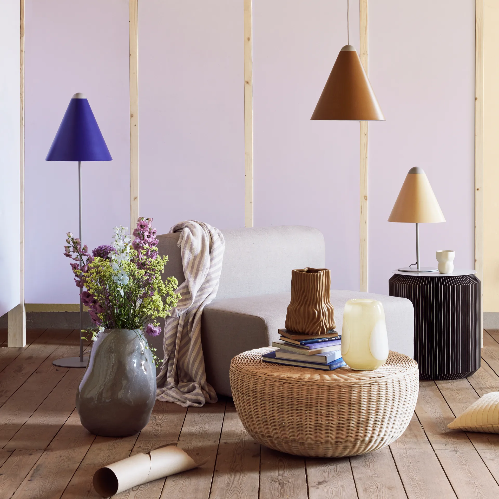 Lampadario Gine , grigio chiaro Broste Copenhagen