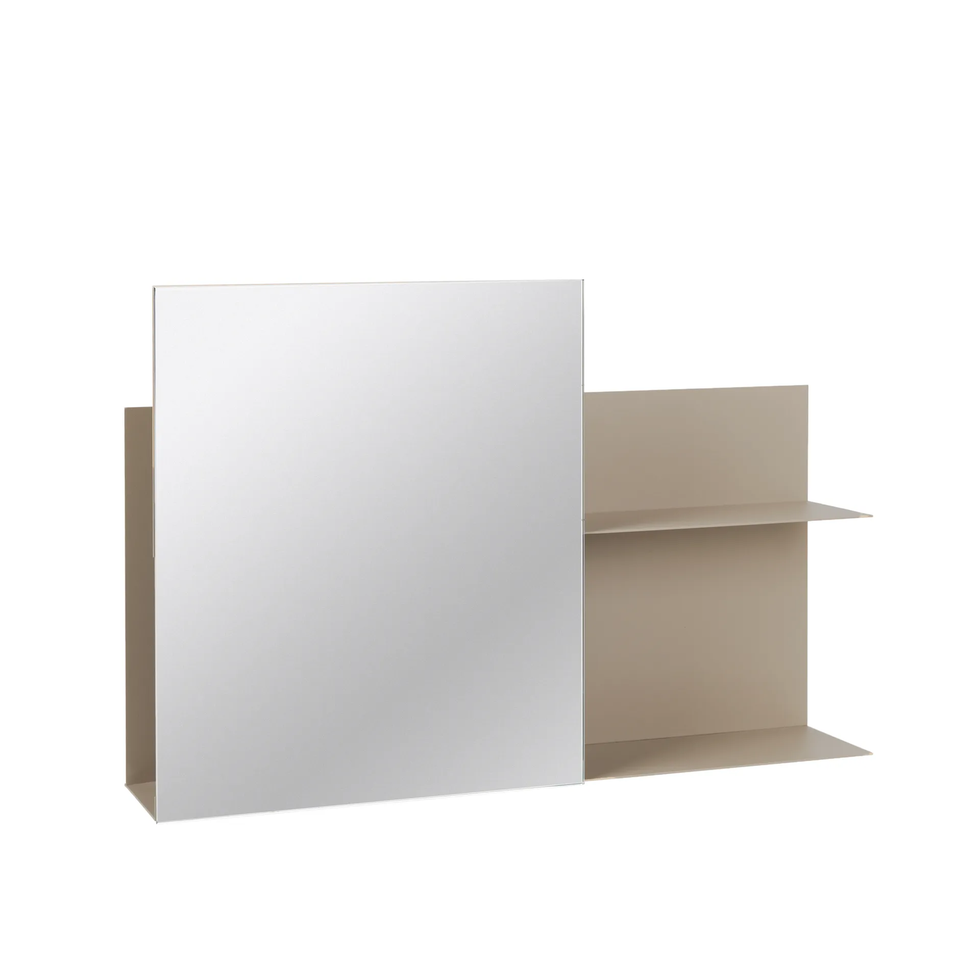 Mensola da parete Svante con specchio, Beige ferro Broste Copenhagen