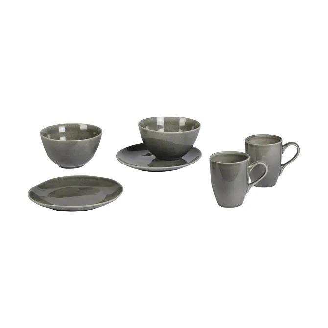 Nordic Rain set colazione per due - 6 pezzi - Broste Copenhagen