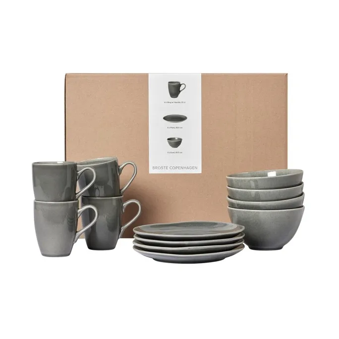 Nordic Rain set per la colazione, 12 pezzi Broste Copenhagen