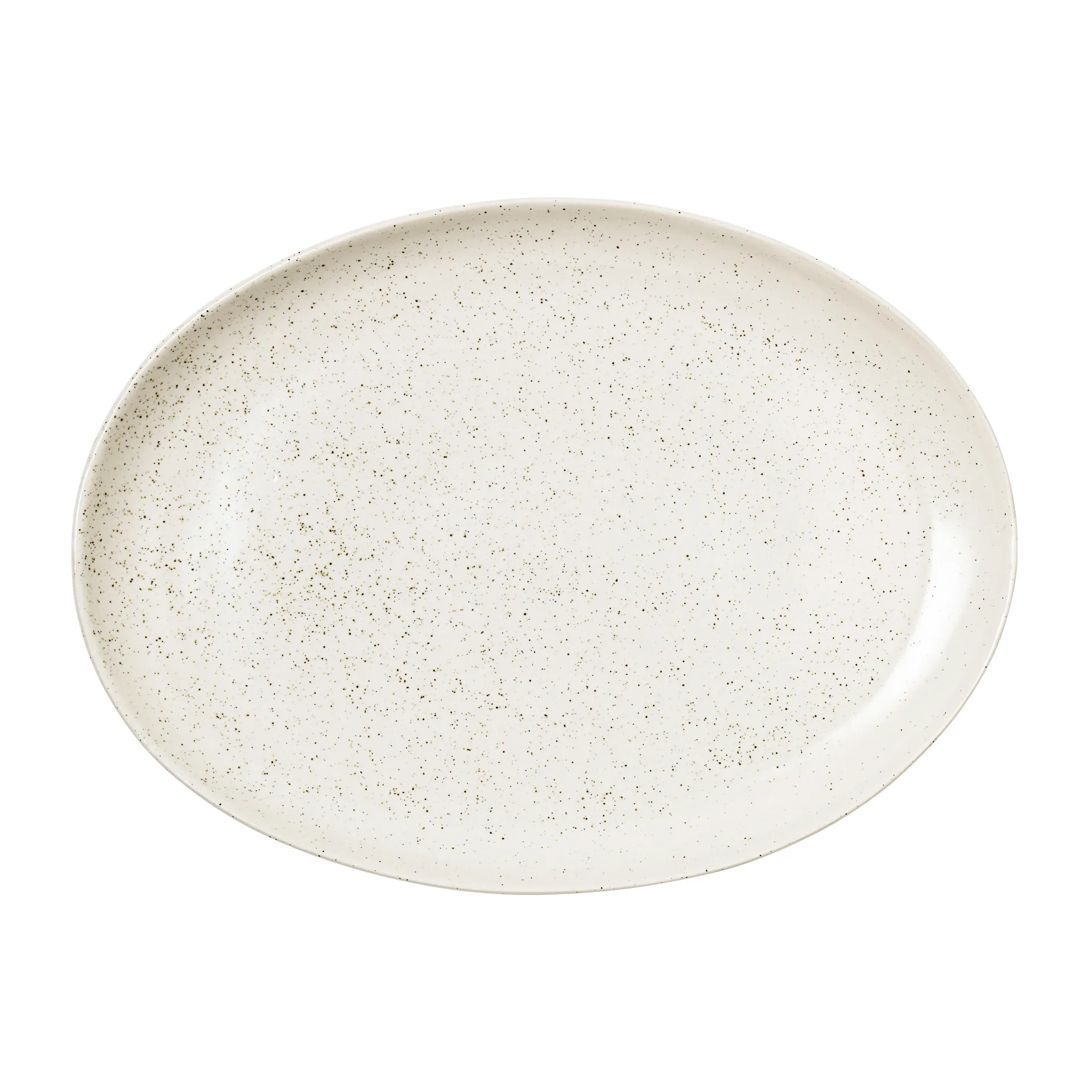 Piattino ovale Nordic Vanilla 35,5 cm, Cream with grains Broste Copenhagen