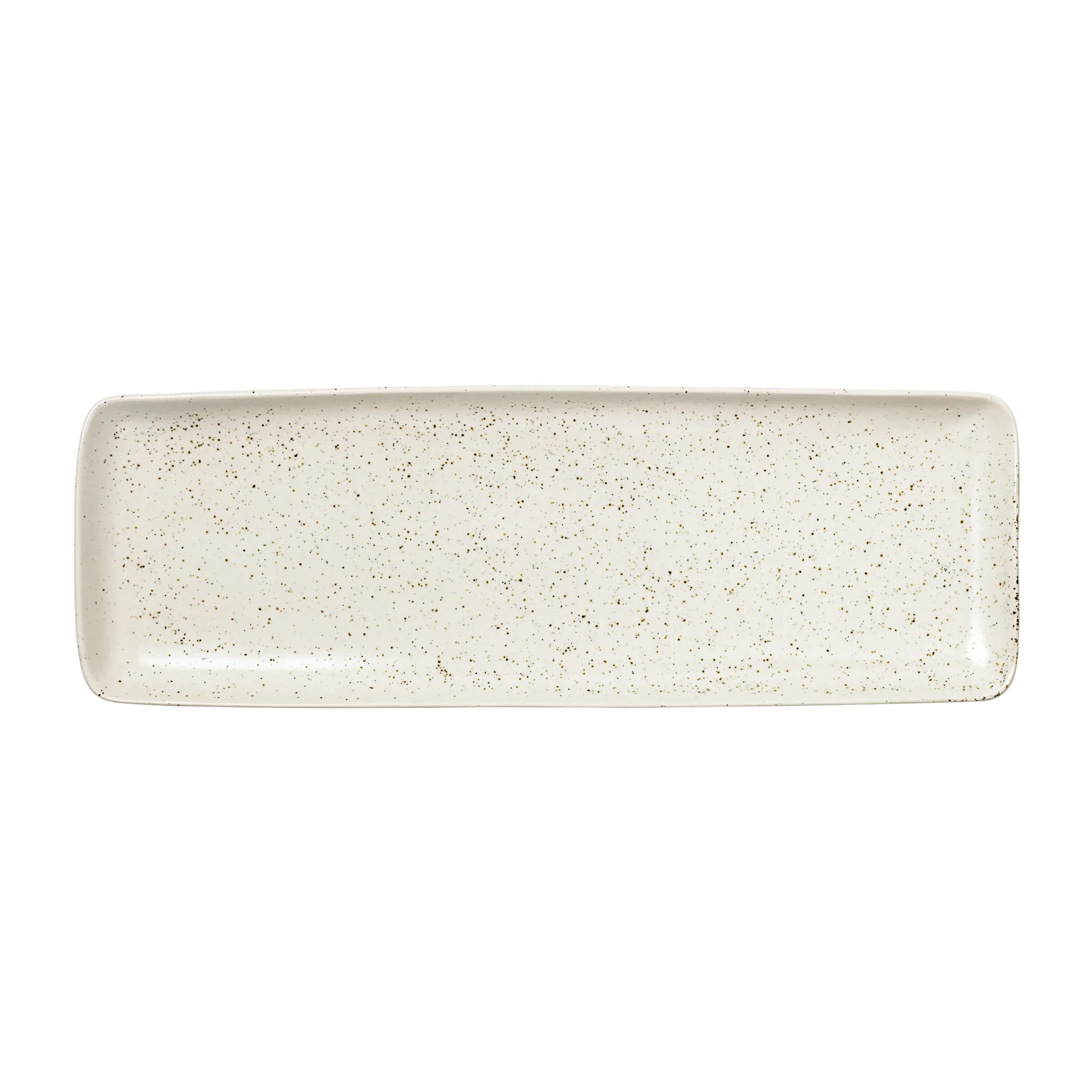 Piattino rettangolare Nordic Vanilla 12,5x35 cm, Cream with grains Broste Copenhagen