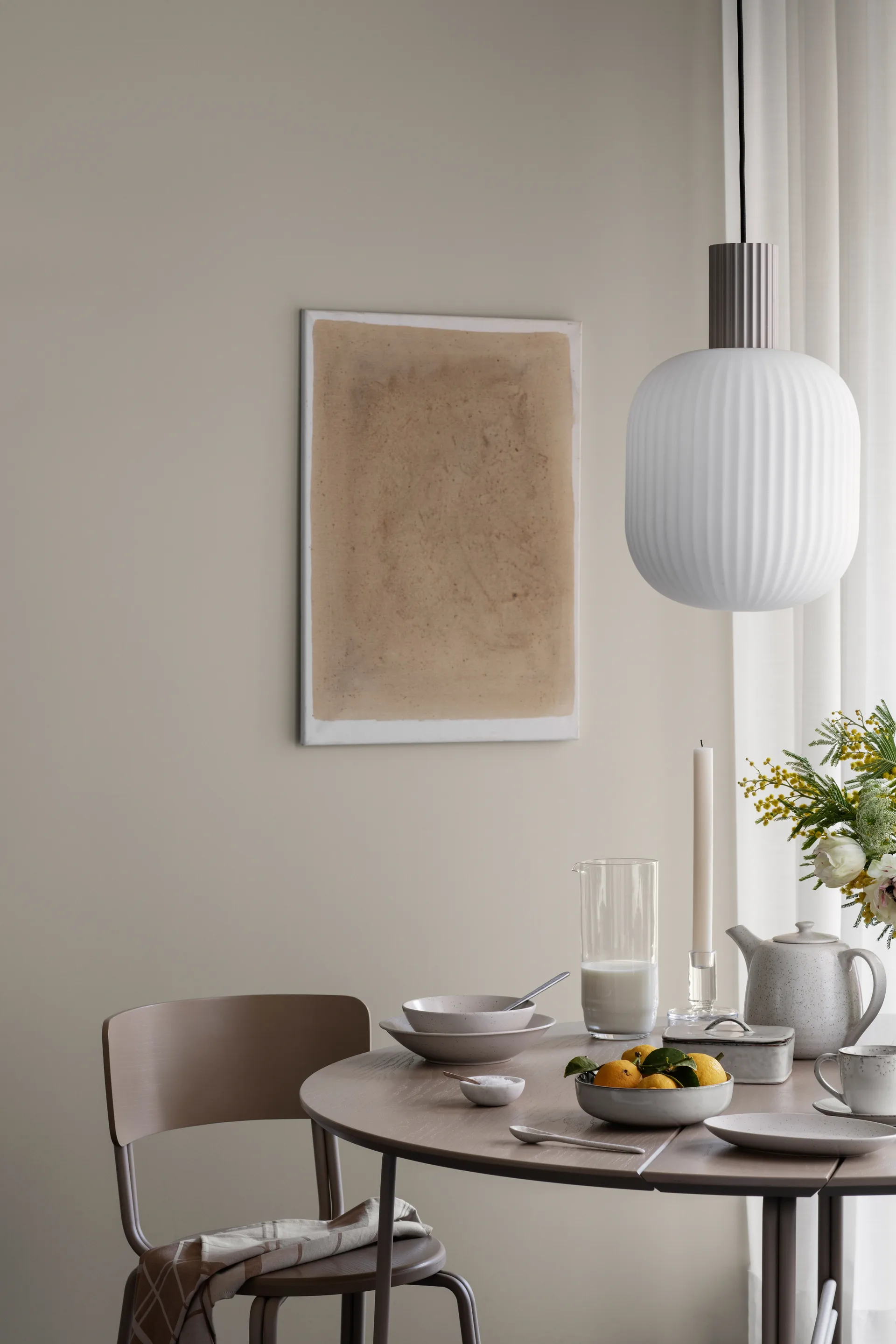 Piatto da pasta Nordic Sand Ø22,5 cm confezione da 8,  Broste Copenhagen
