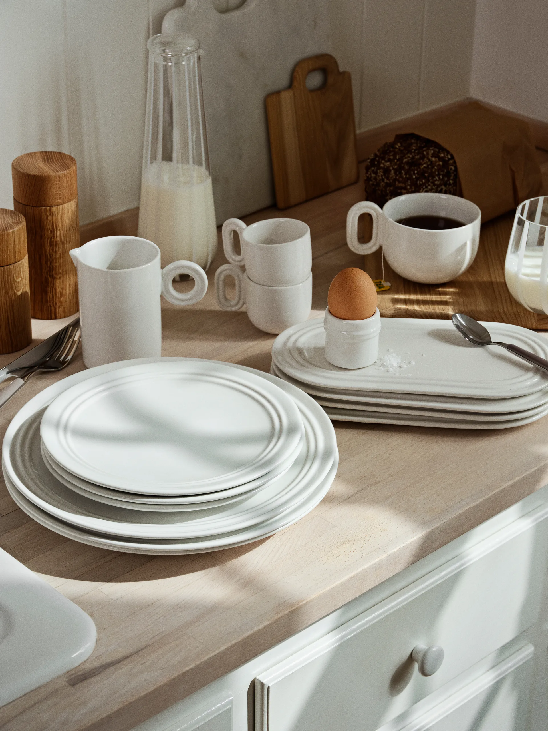 Piatto da pranzo Stevns Ø21,7 cm, Chalk white Broste Copenhagen