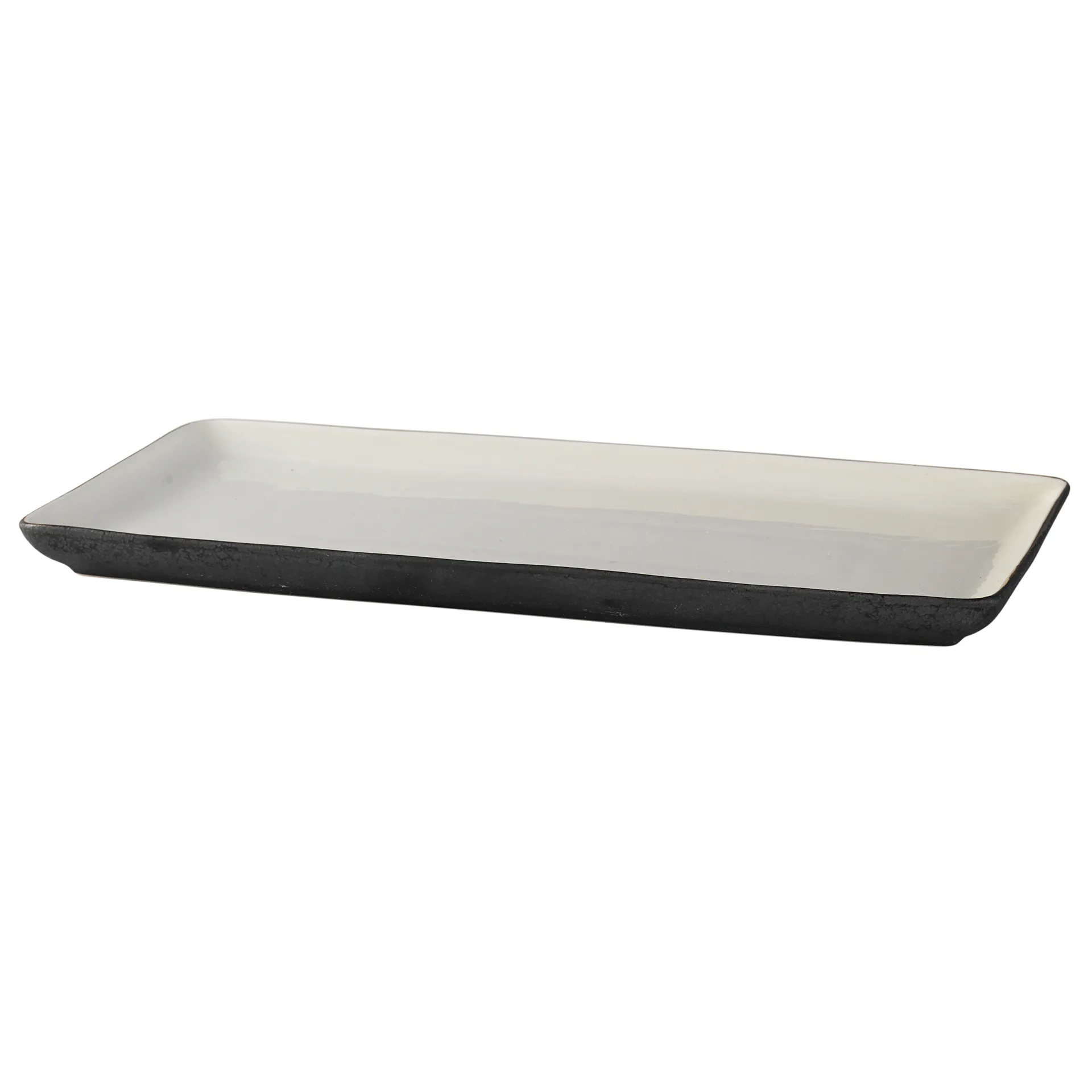 Piatto Esrum 18x36 cm, bianco-grigio Broste Copenhagen