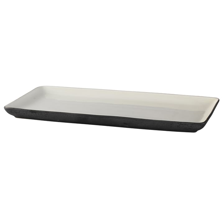 Piatto Esrum 18x36 cm, bianco-grigio Broste Copenhagen