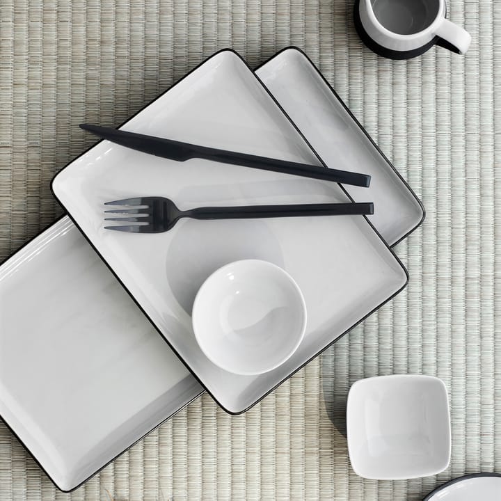 Piatto Esrum 18x36 cm, bianco-grigio Broste Copenhagen