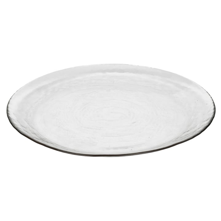Piatto in vetro Hammered Ø 27 cm, Trasparente Broste Copenhagen