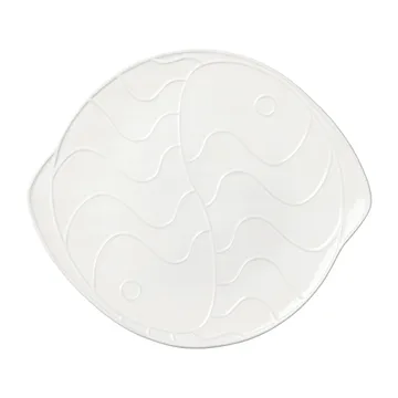 Piatto "Pesce", 30x34,6 cm - Bianco trasparente - Broste Copenhagen