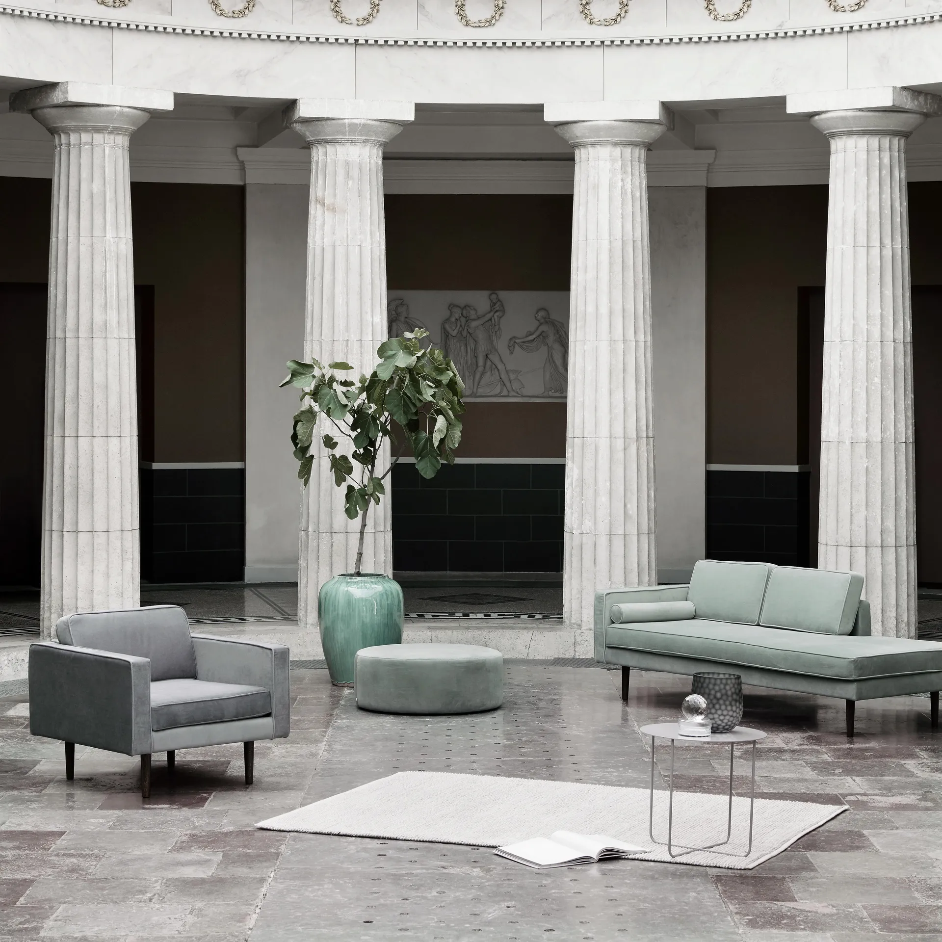 Poltrona Wind, drizzle (grigio) Broste Copenhagen