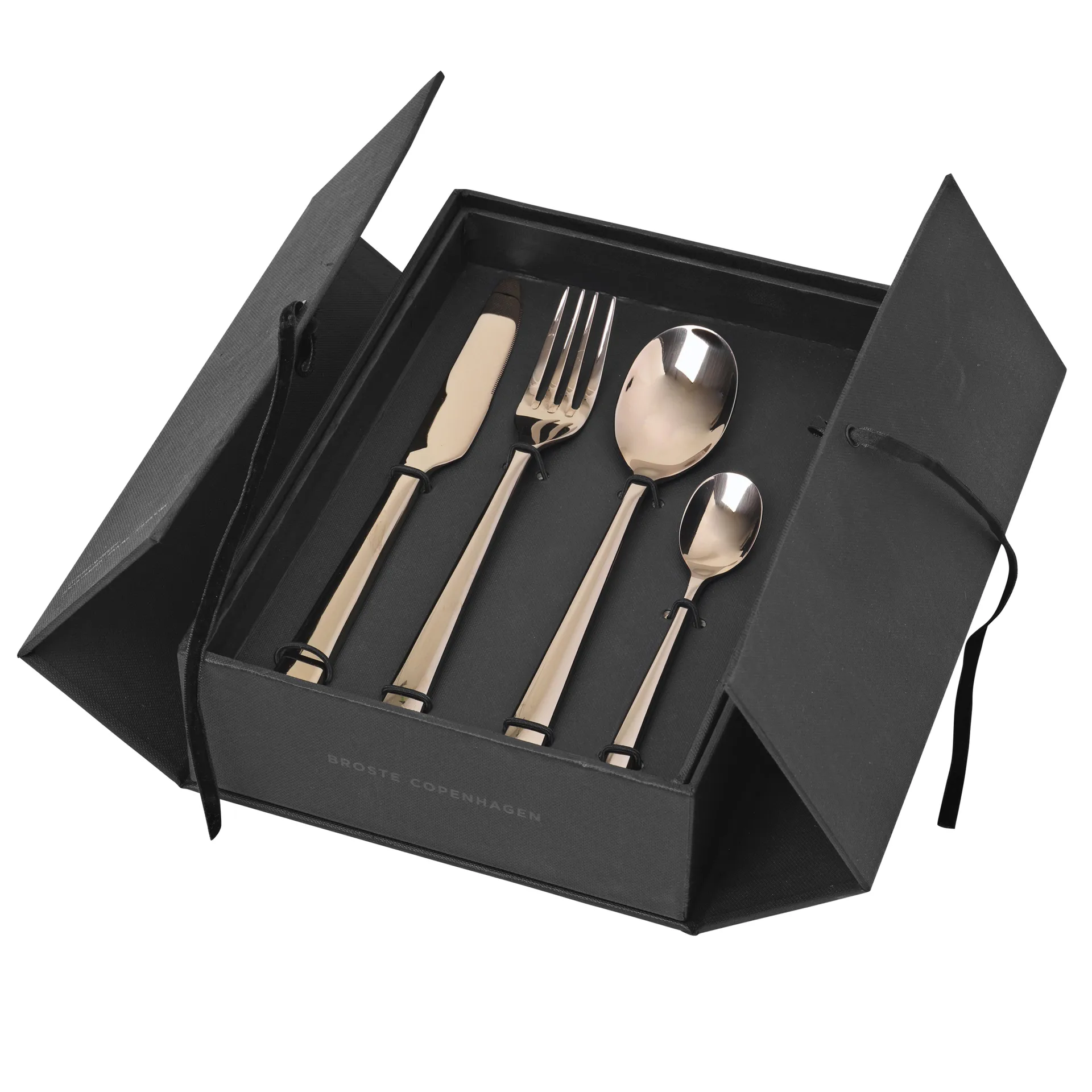 Posate Hune 16 pz, titanium espresso Broste Copenhagen