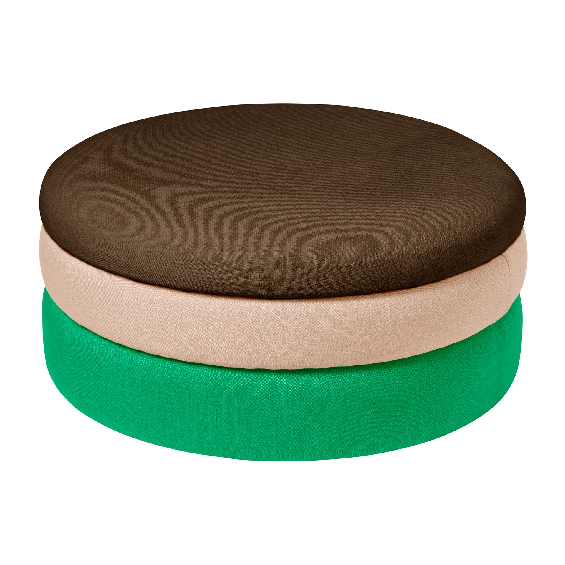Pouf Pond 30 cm, Emerald green-rose-coffee Broste Copenhagen