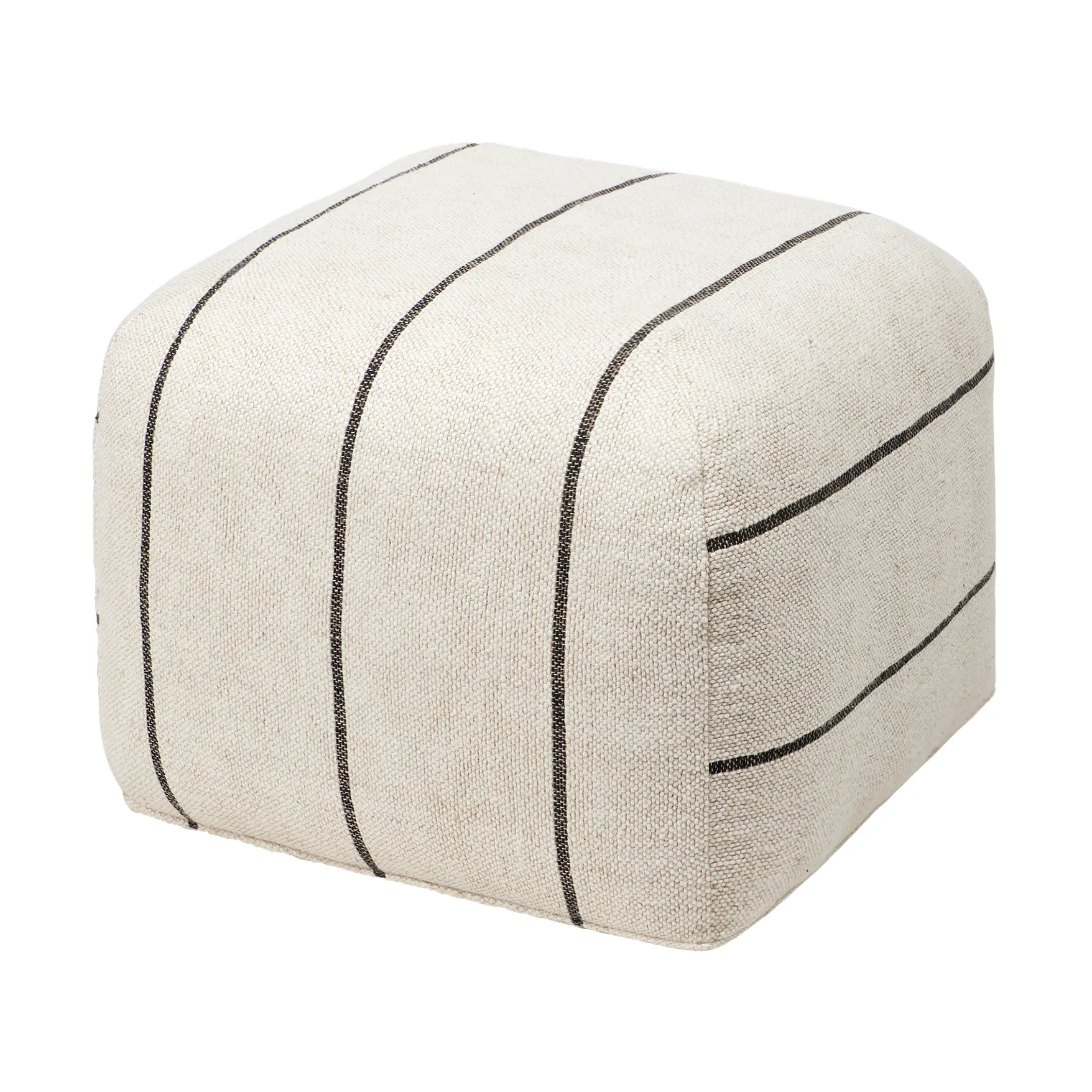 Pouf Sigrid, Light beige-black, 50x50 cm Broste Copenhagen