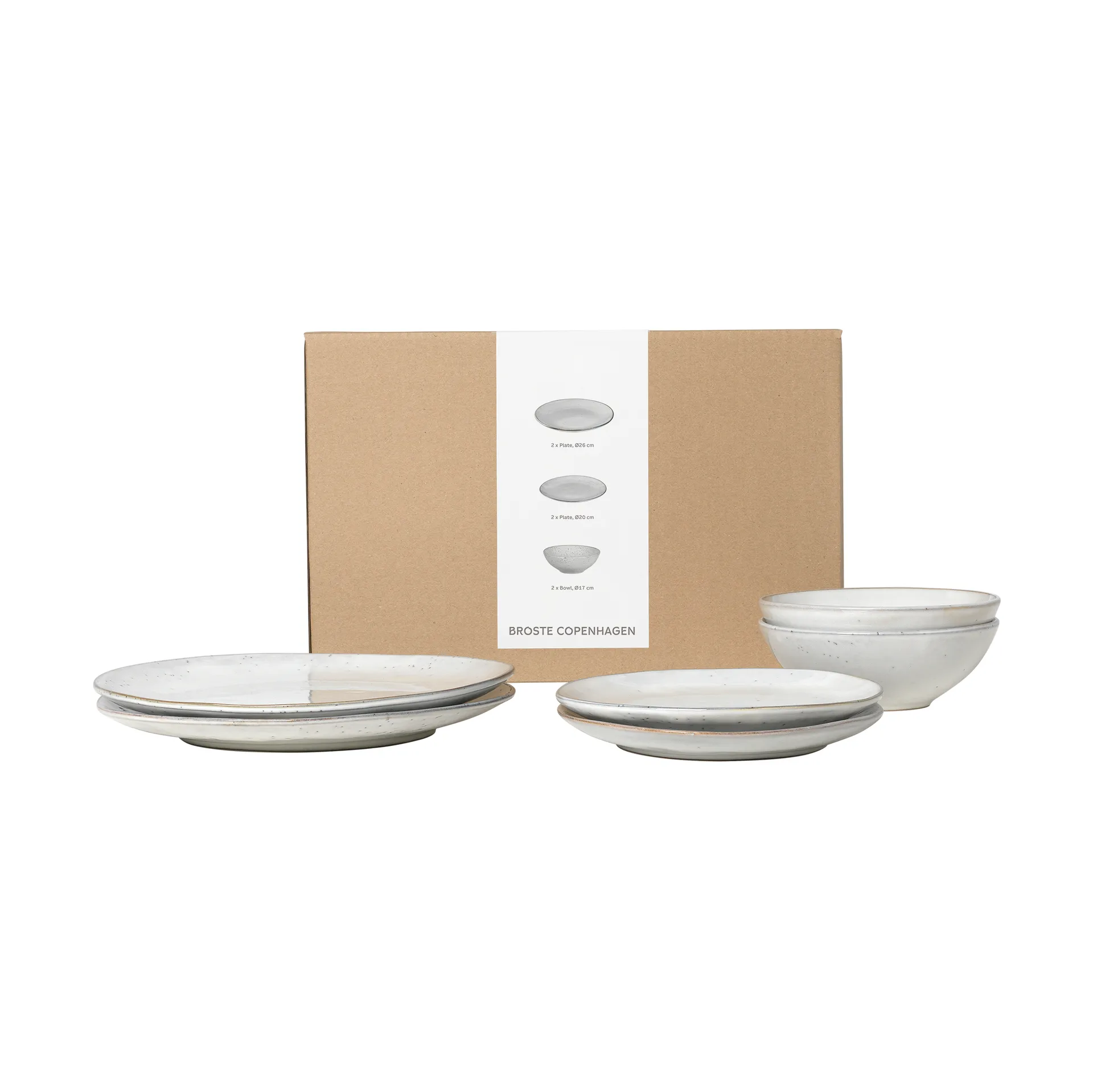 Set da cena per due Nordic Sand, 6 pezzi Broste Copenhagen