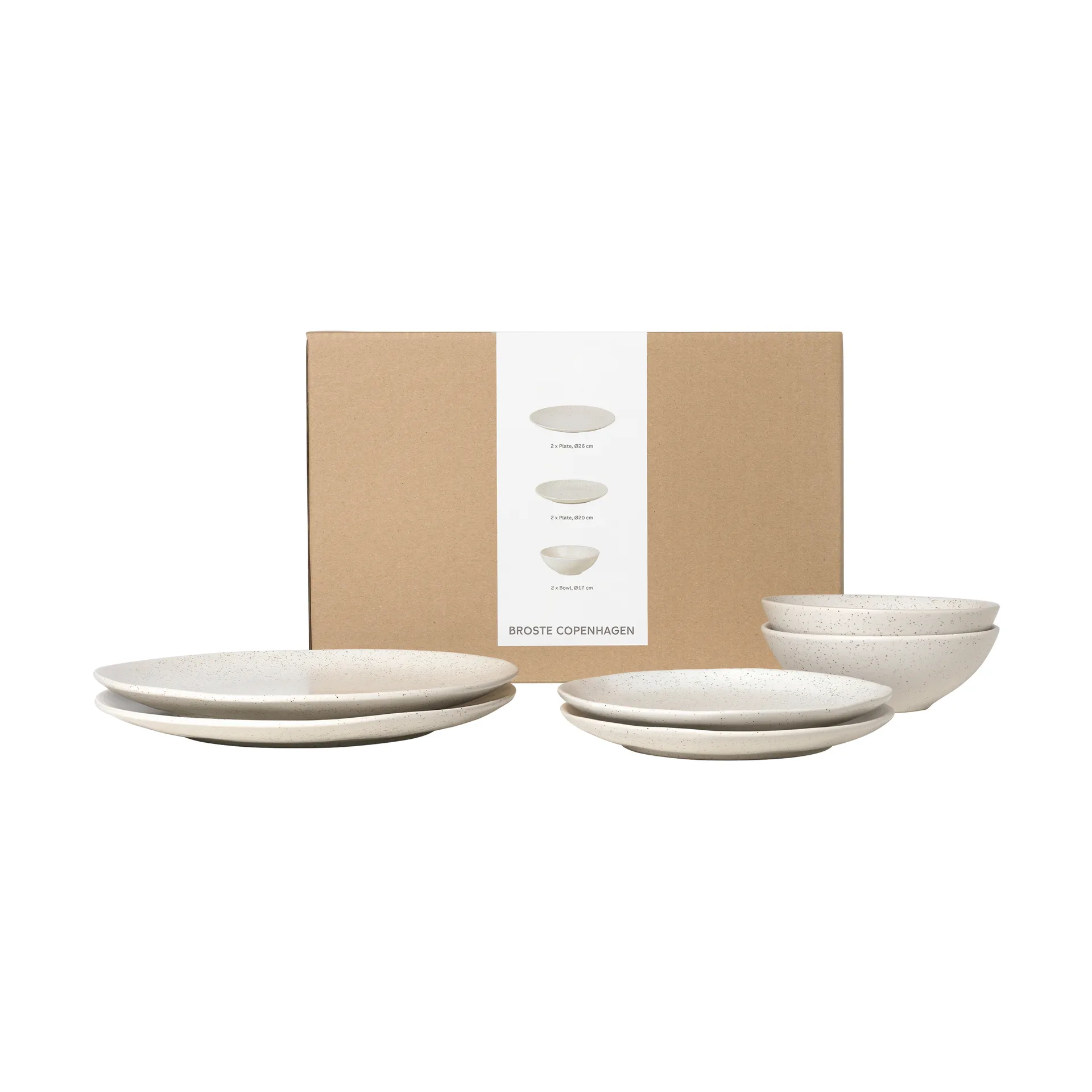 Set da cena per due Nordic Vanilla, 6 pezzi Broste Copenhagen