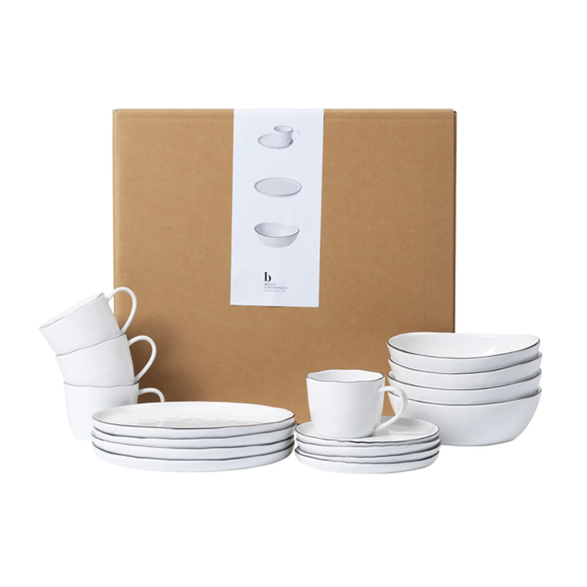Set da colazione Nordic Salt, 16 pezzi Broste Copenhagen