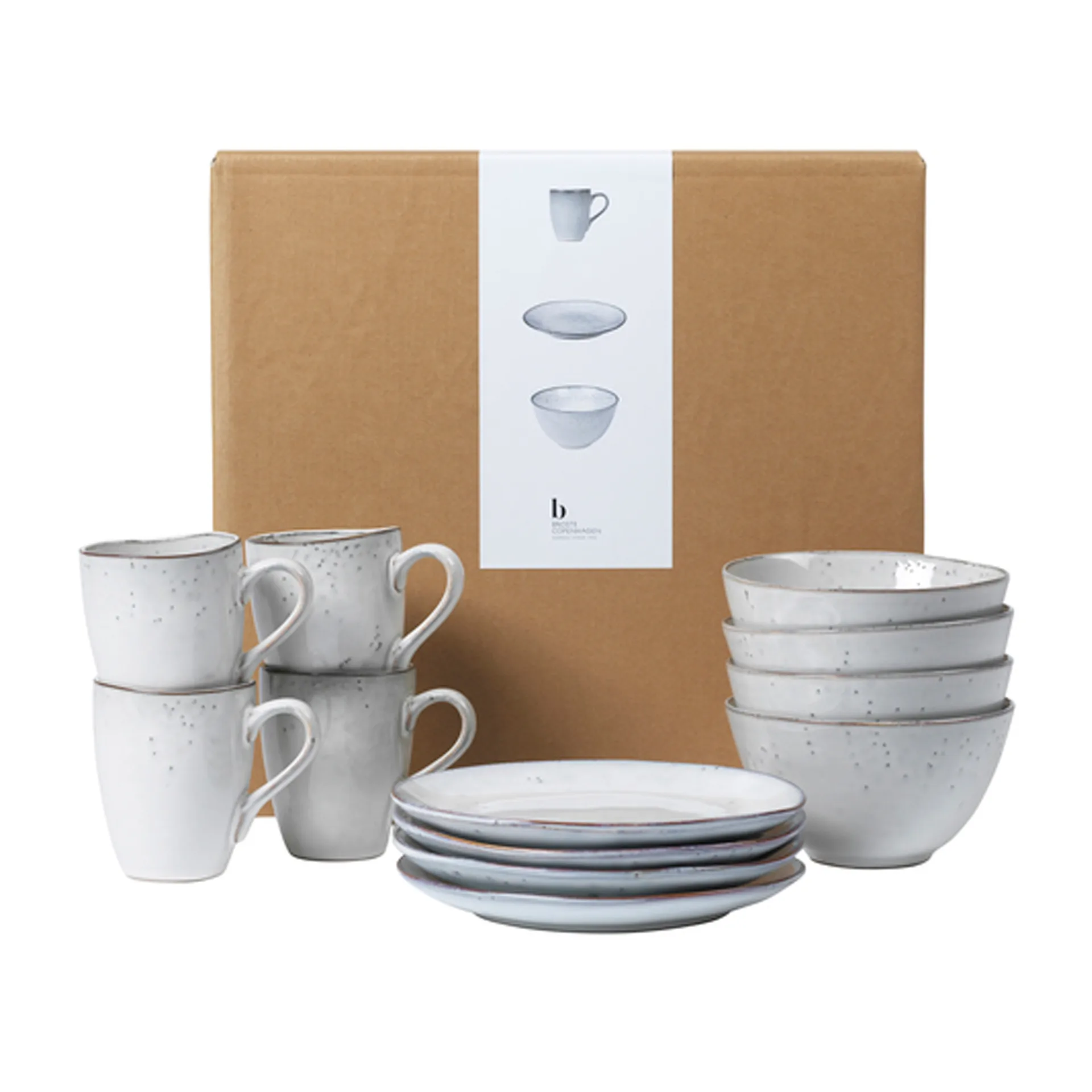 Set da colazione Nordic Sand, 12 pezzi Broste Copenhagen