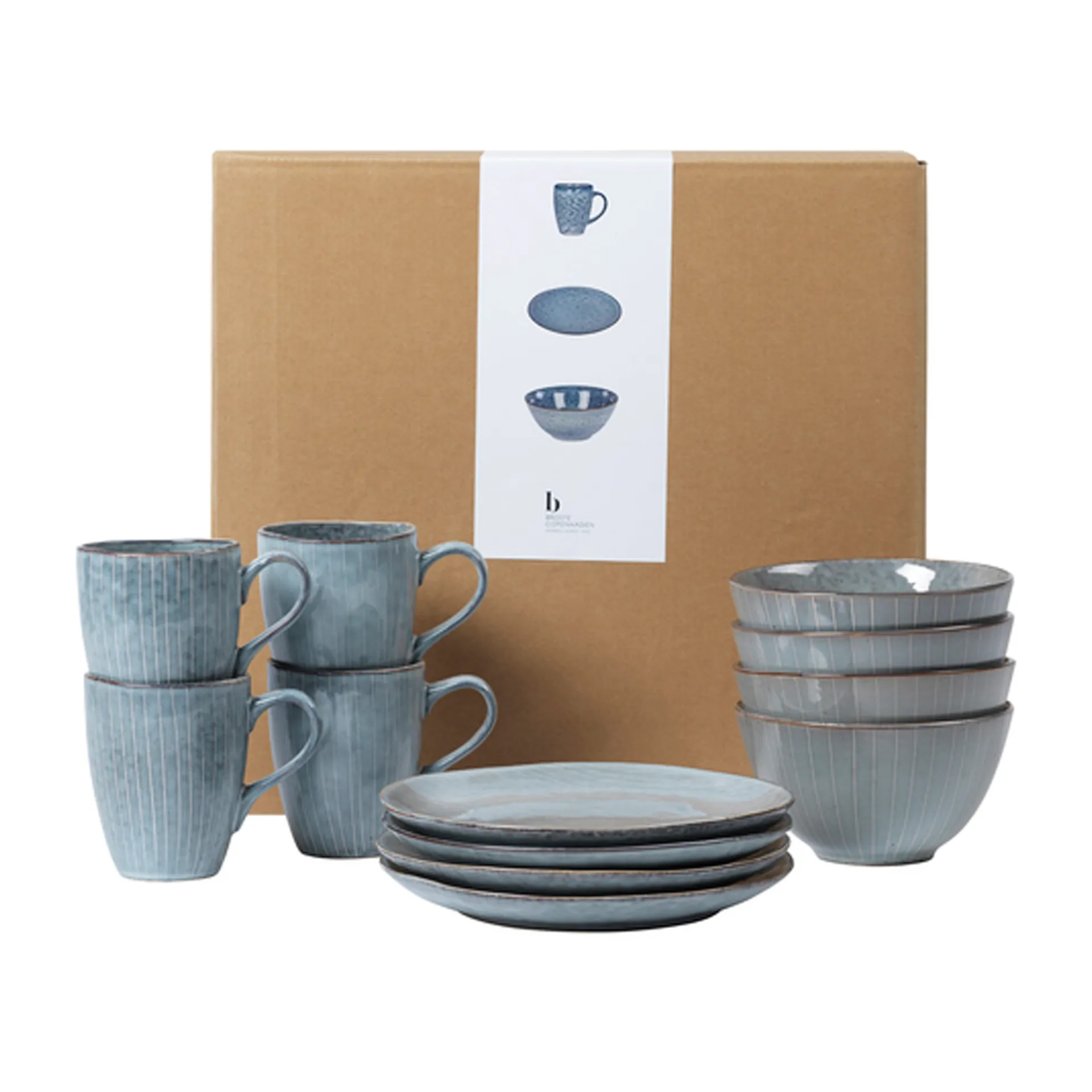 Set da colazione Nordic Sea, 12 pezzi Broste Copenhagen