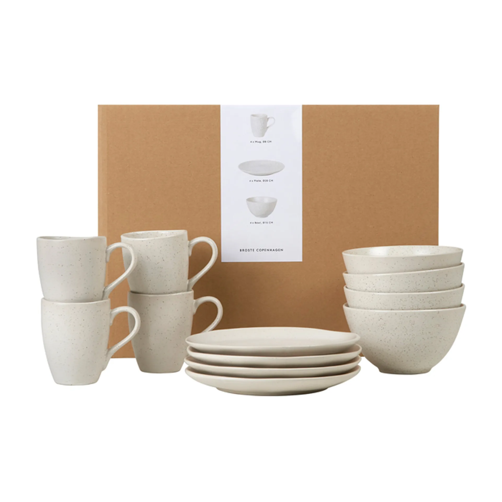 Set da colazione Nordic Vanilla, 12 pezzi Broste Copenhagen