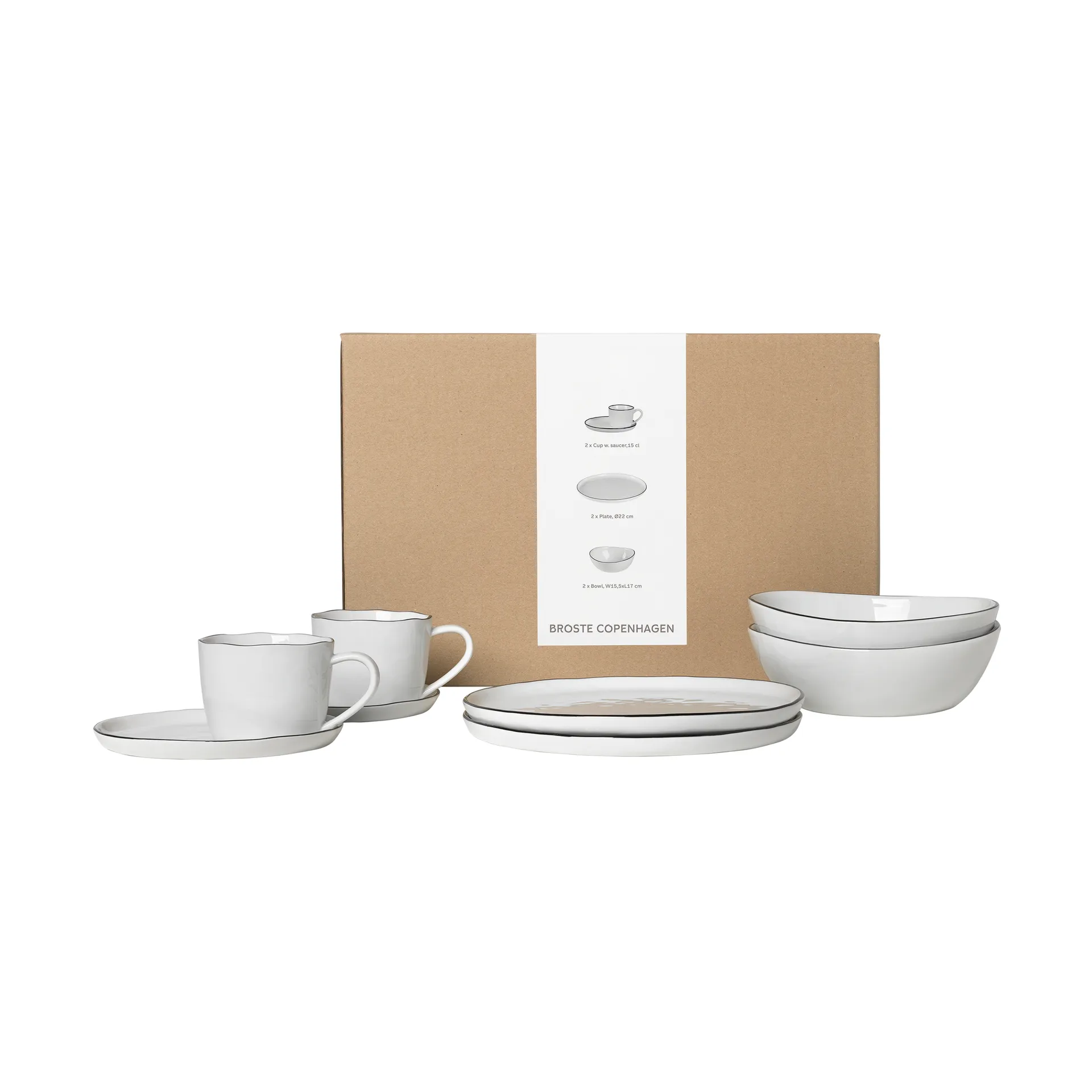 Set da colazione per due Nordic Salt, 6 pezzi Broste Copenhagen