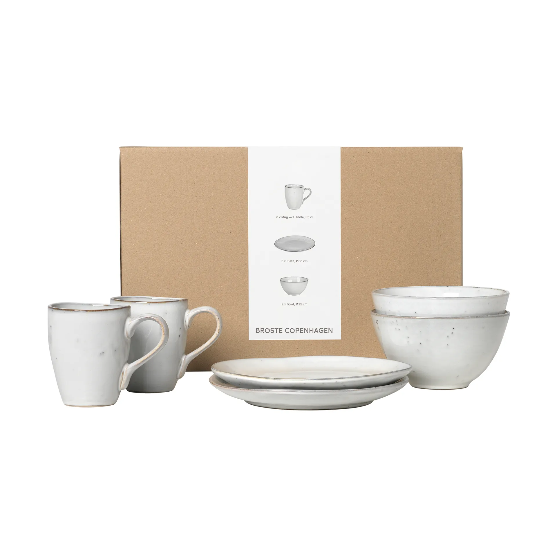 Set per la colazione per due Nordic Sand, 6 pezzi Broste Copenhagen