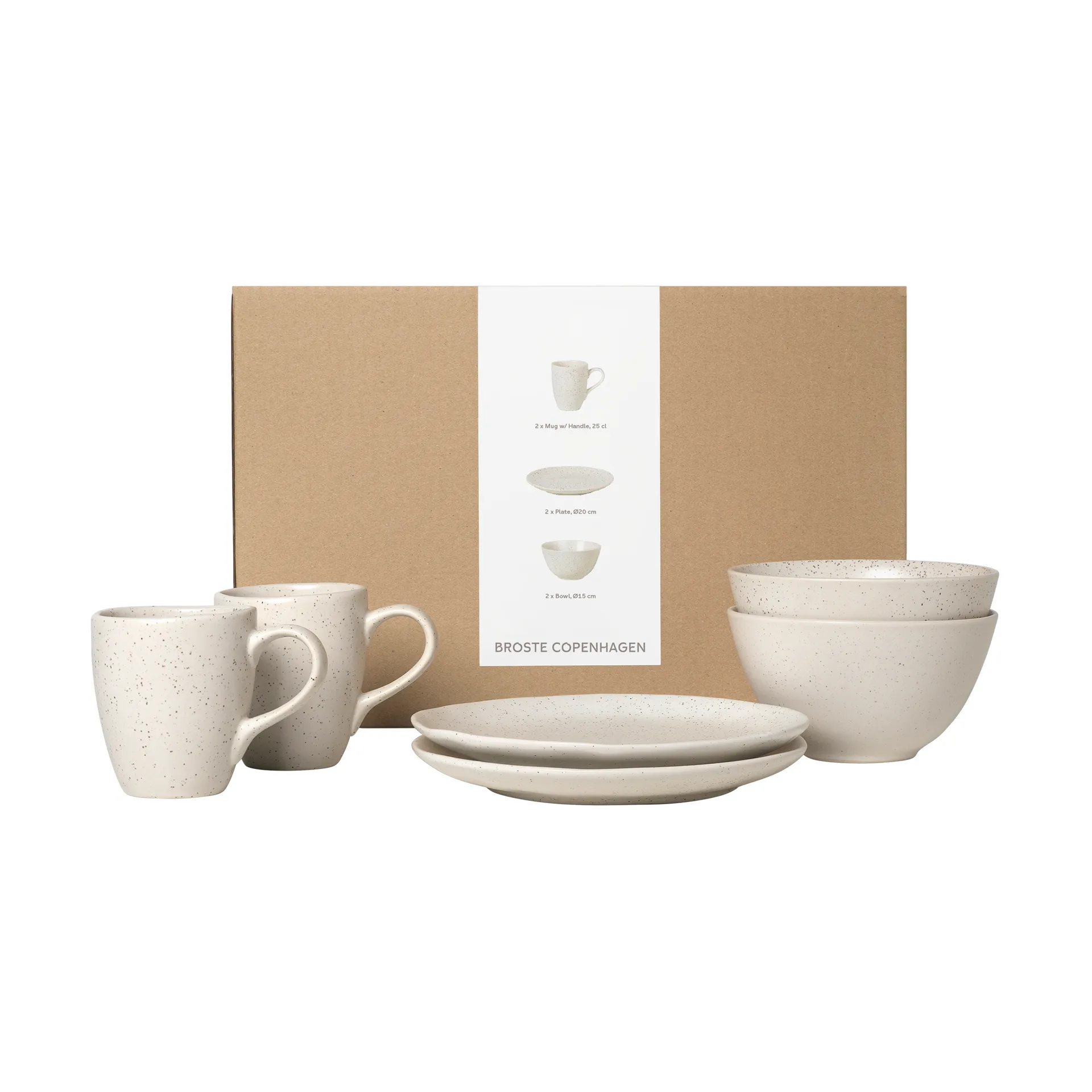 Set per la colazione per due Nordic Vanilla, 6 pezzi Broste Copenhagen