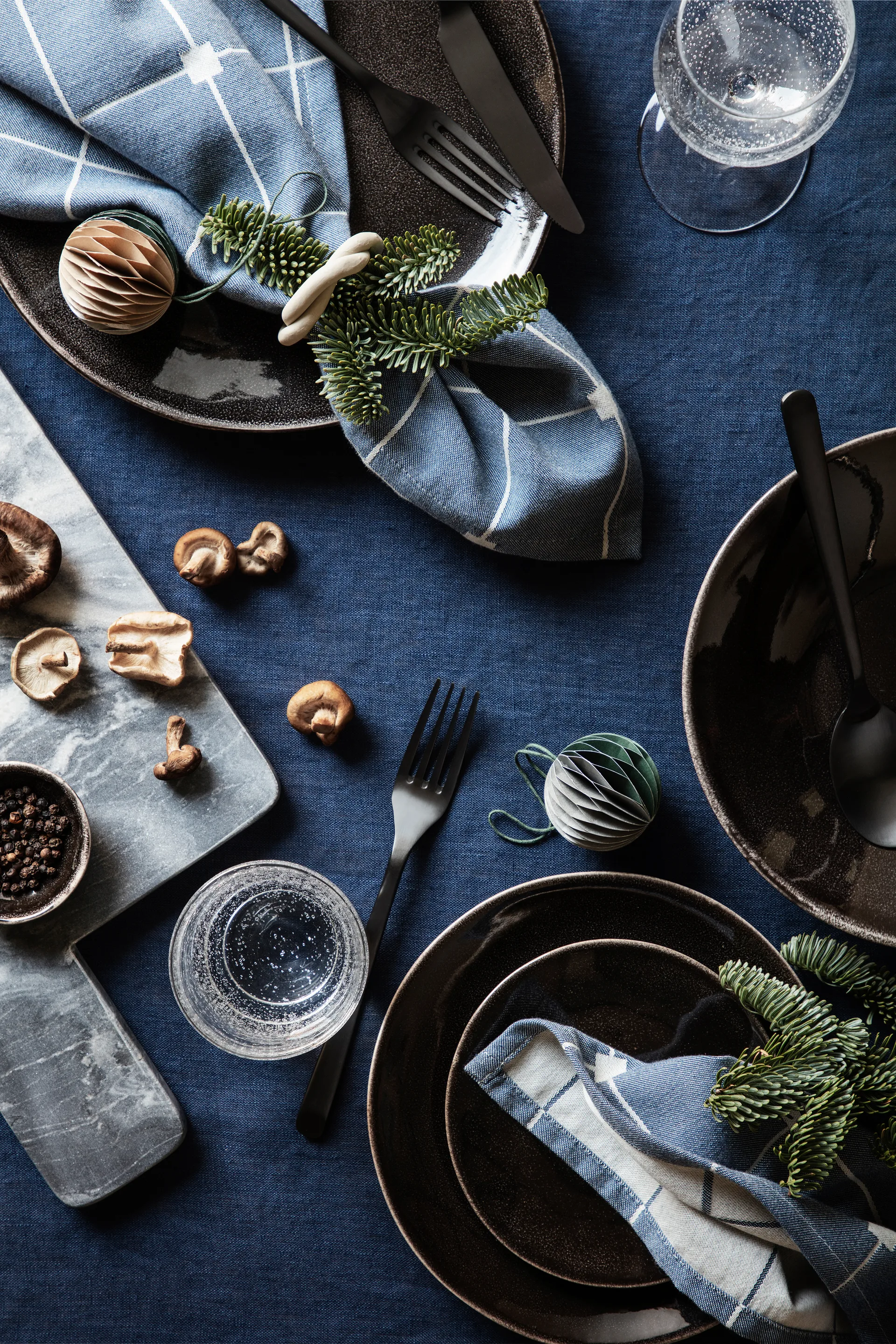 Sfera di Natale Ball motivo alveare Ø 5 cm, 6 pezzi, Multicolore, verde Broste Copenhagen