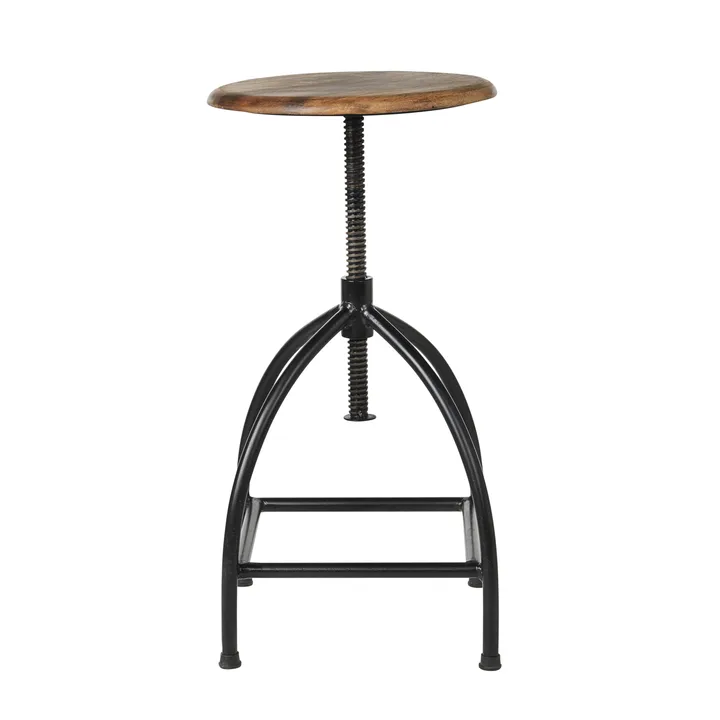 Sire sgabello rotondo - Naturale-nero, Ø33x73 cm - Broste Copenhagen
