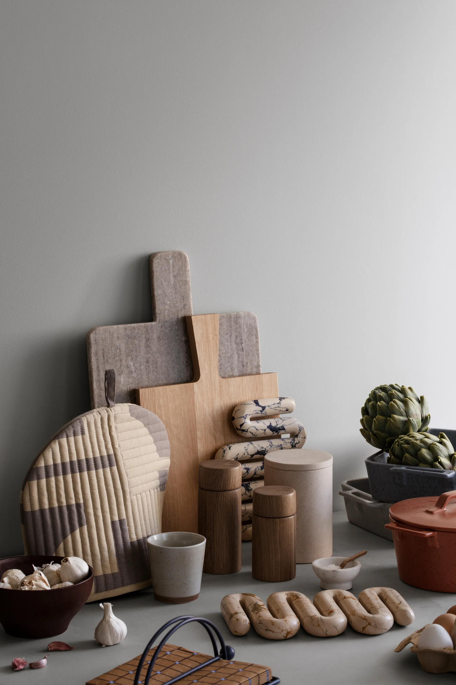 Sottopentola Orla 14x25 cm, Bianco-giallo fulvo Broste Copenhagen