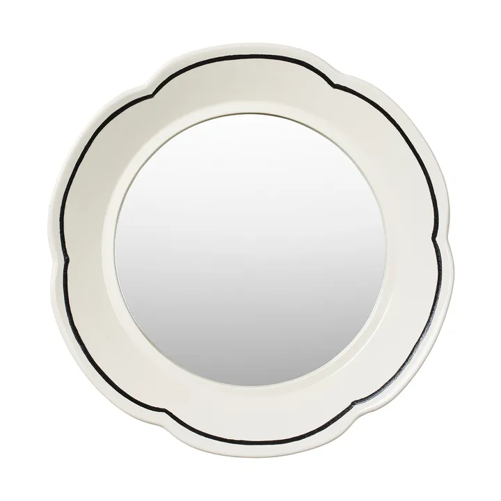 Specchio Hilma Ø36 cm - Off white-nero - Broste Copenhagen