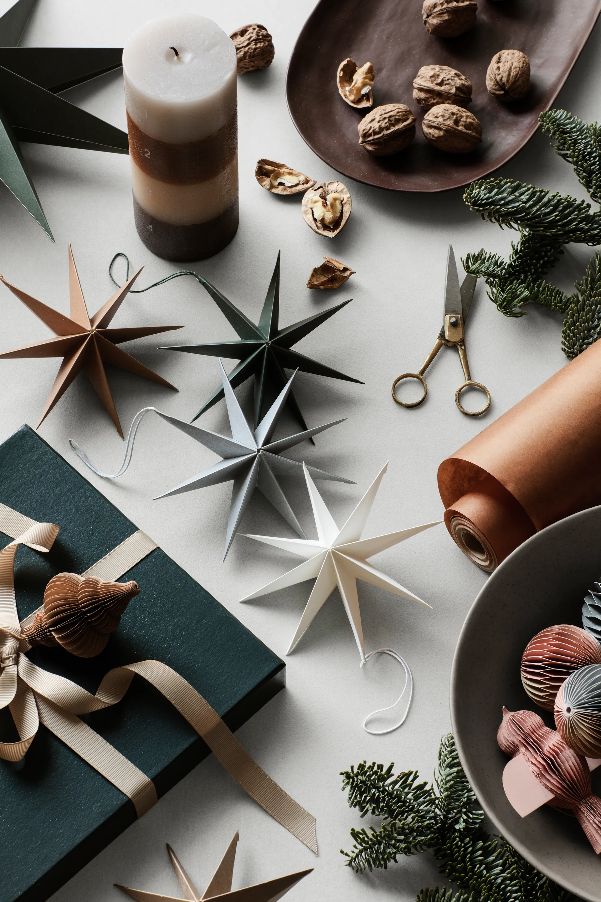 Stella di carta Pax Star Ø 15 cm, Argento Broste Copenhagen