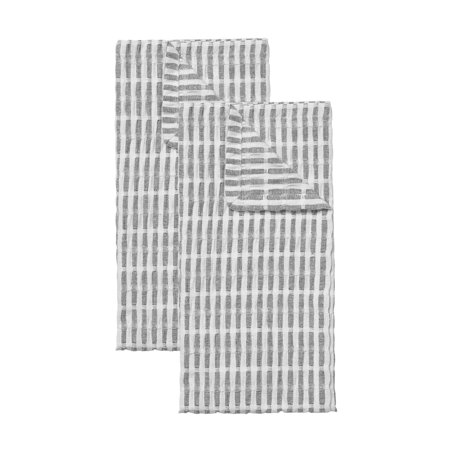 Strofinaccio da cucina Folke 50x70 cm confezione da 2, Nero-natural Broste Copenhagen