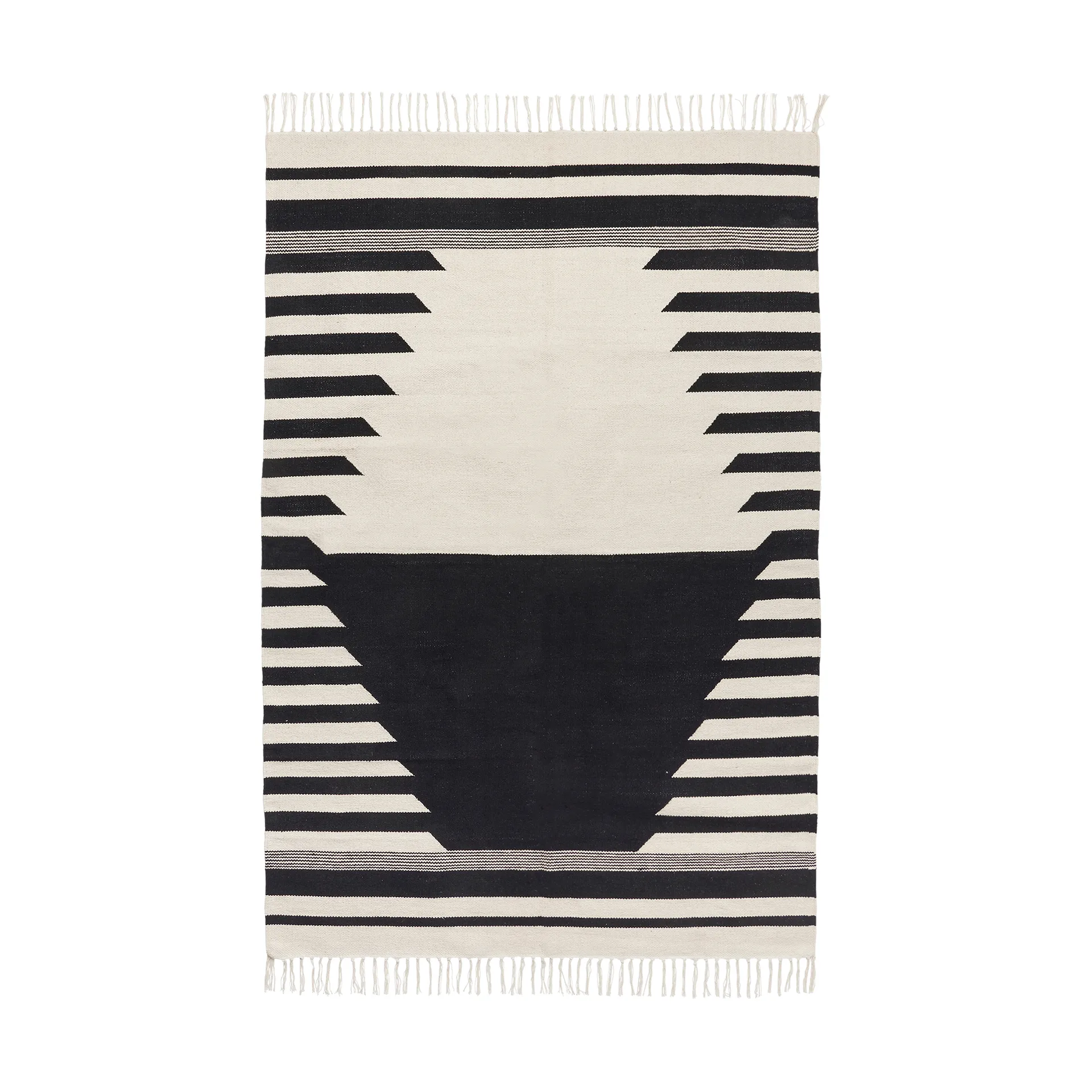 Tappeto Iselin 140x200 cm, Black-off white Broste Copenhagen