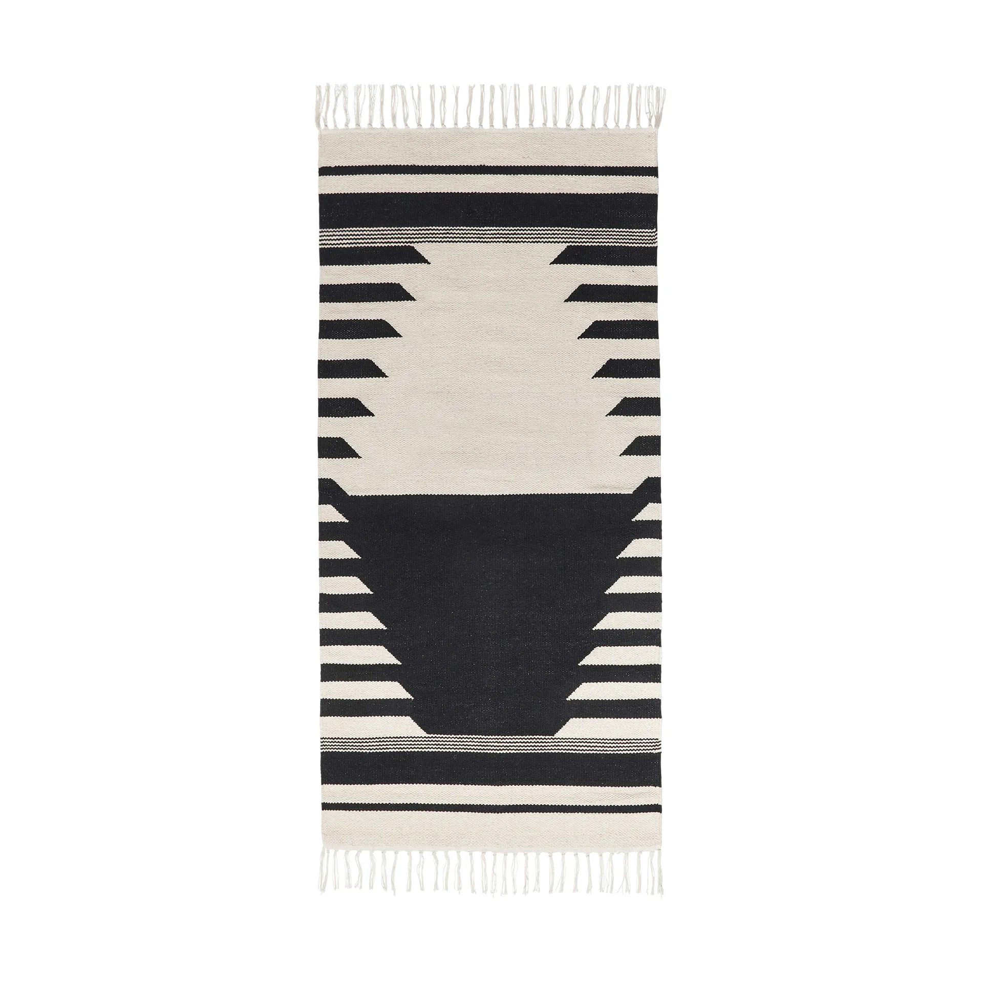 Tappeto Iselin 70x140 cm, Black-off white Broste Copenhagen