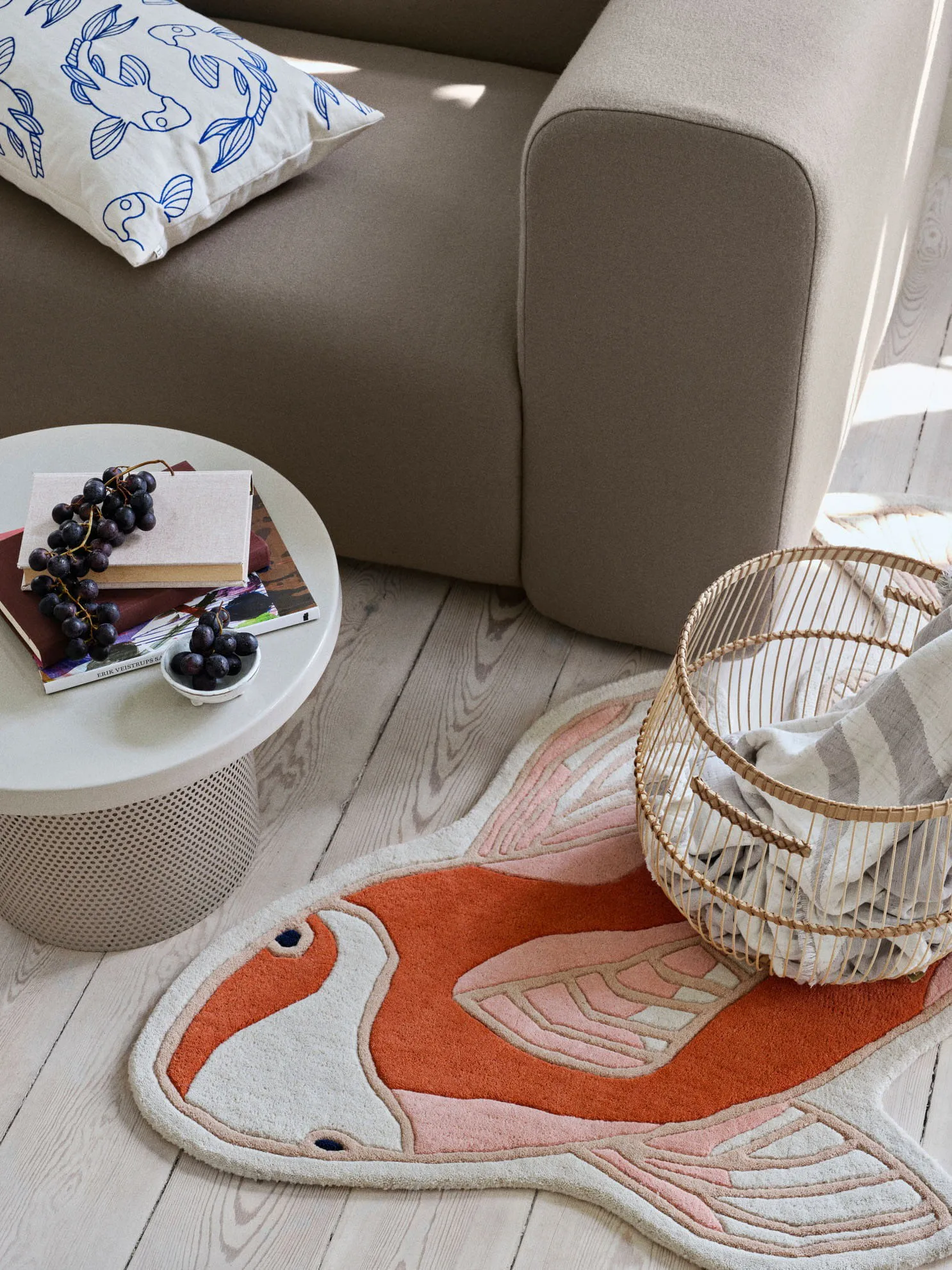 Tappeto Koi, 97x130 cm, Pumpkin orange Broste Copenhagen