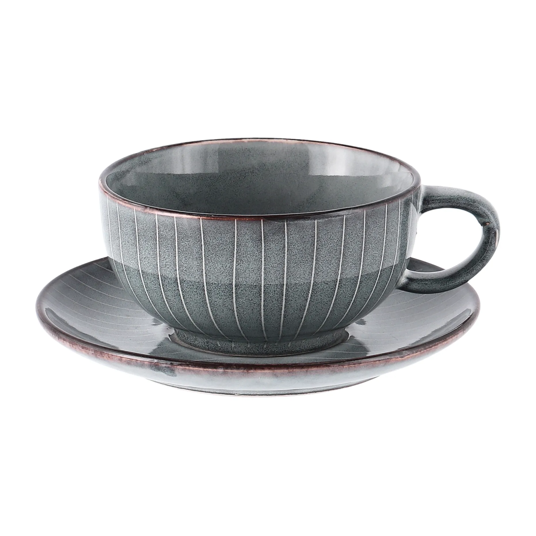 Tazza da tè e piattino Nordic Sea , 5,8 cm Broste Copenhagen