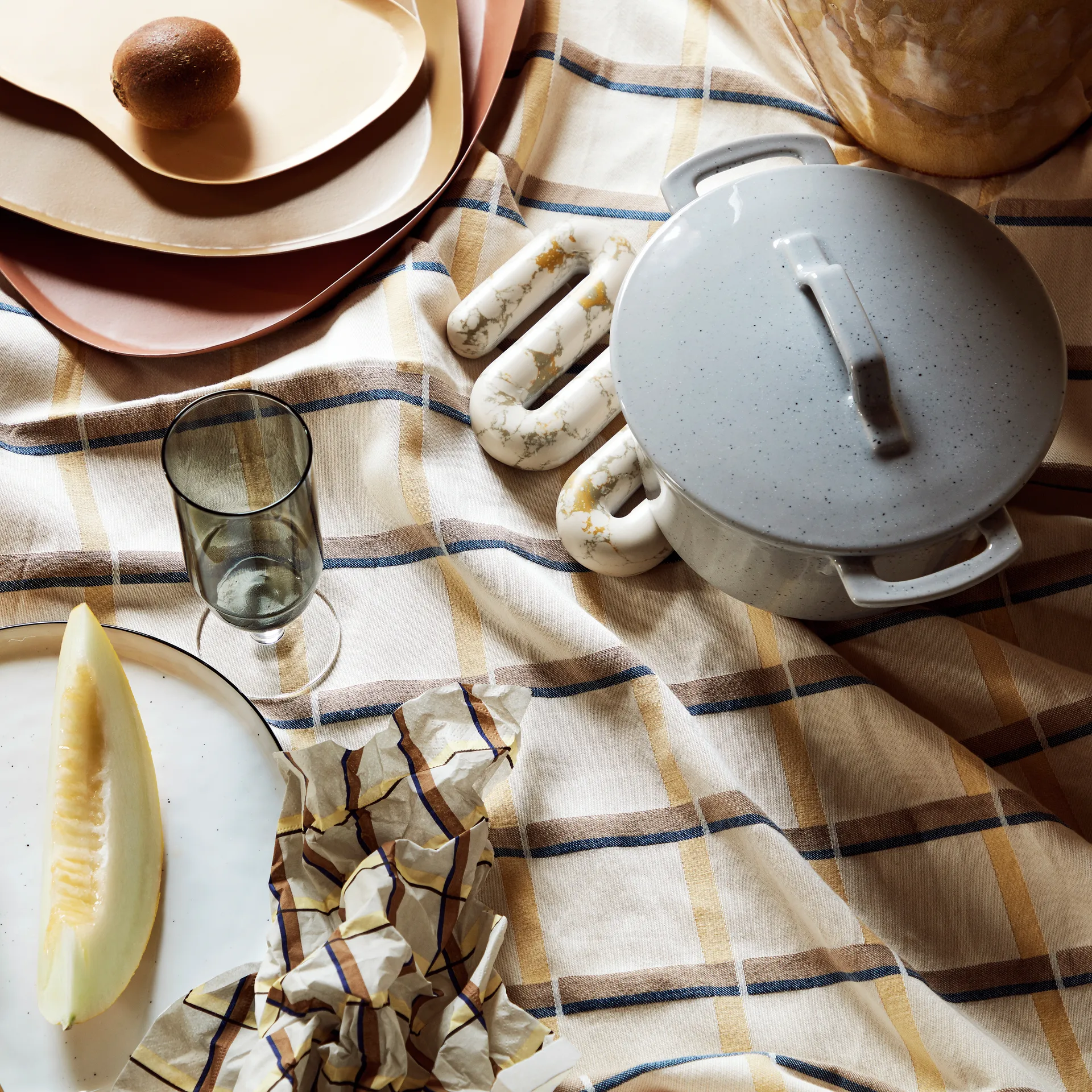 Tovaglia Zappa 160x200 cm, pale banana yellow Broste Copenhagen