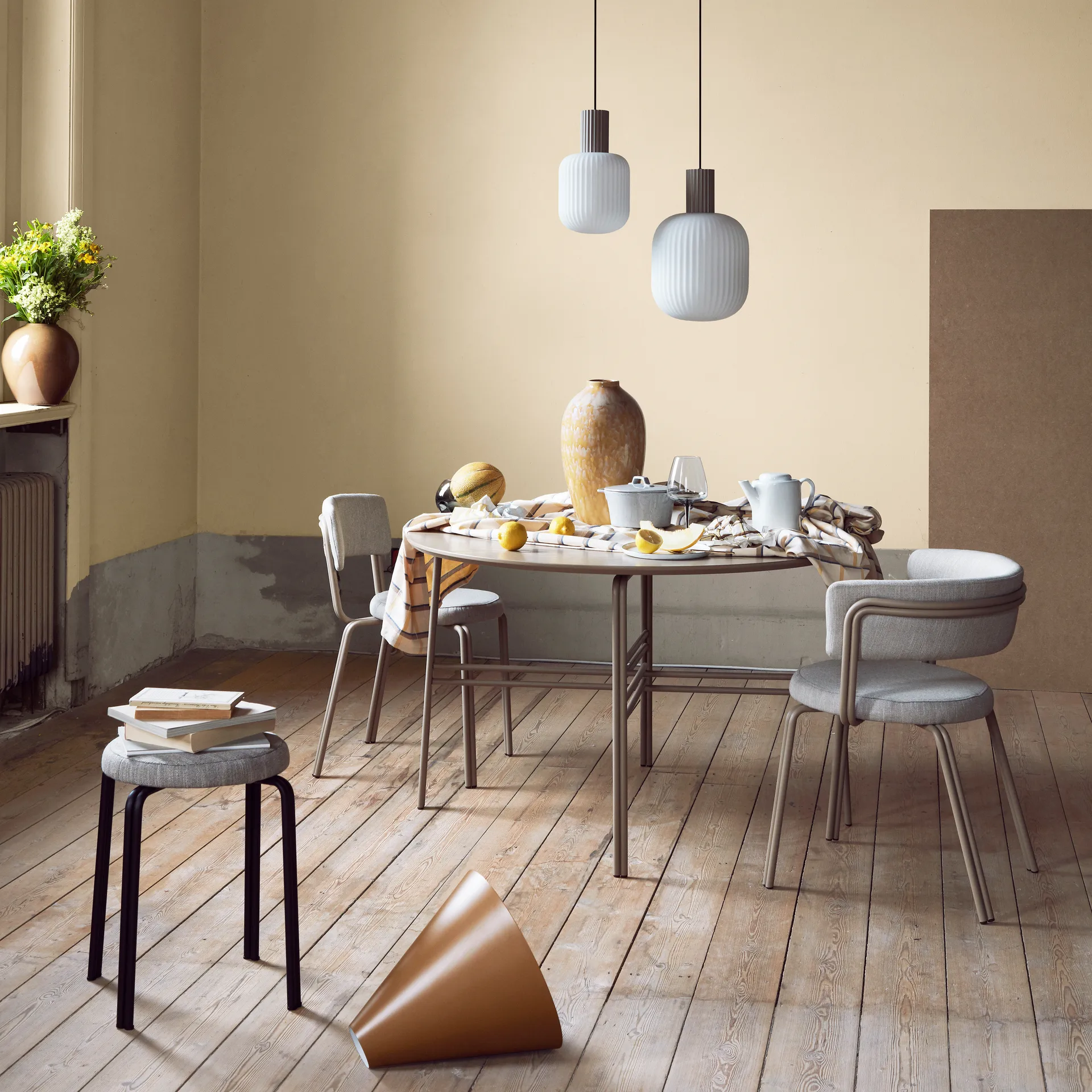 Tovaglia Zappa 160x200 cm, pale banana yellow Broste Copenhagen