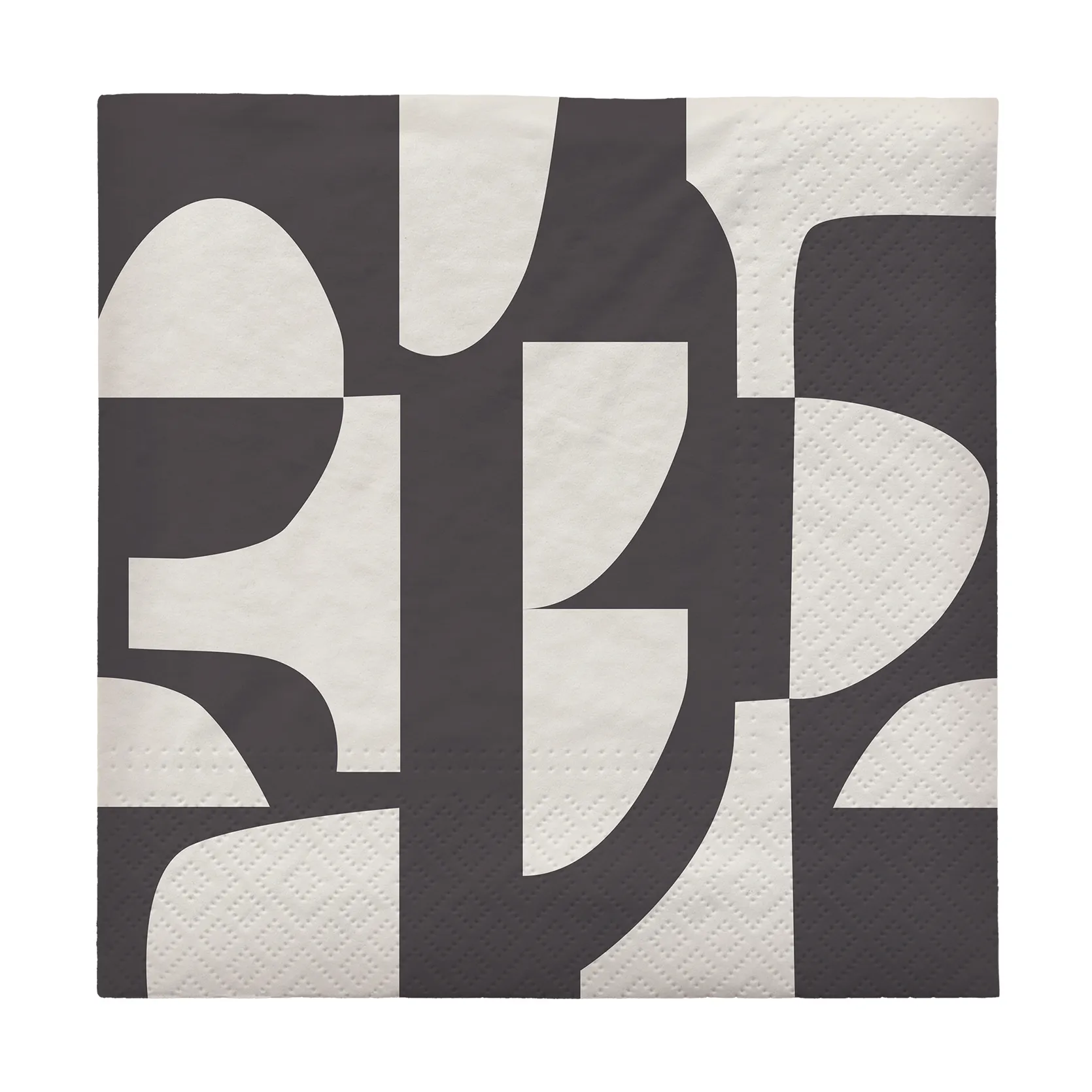 Tovagliolo 33x33 cm Lara confezione da 20, Black-off white Broste Copenhagen