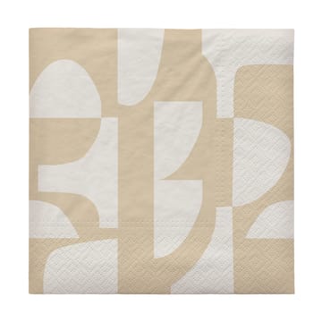 Tovagliolo 33x33 cm Lara confezione da 20 - Black-off white - Broste Copenhagen