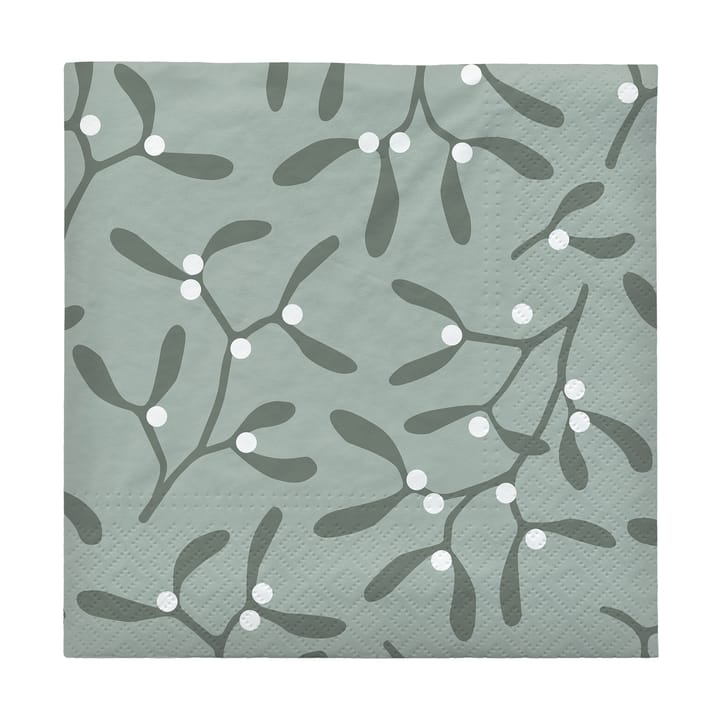 Tovagliolo di carta Mistletoe 33x33 cm confezione da 20 - Bianco - Broste Copenhagen