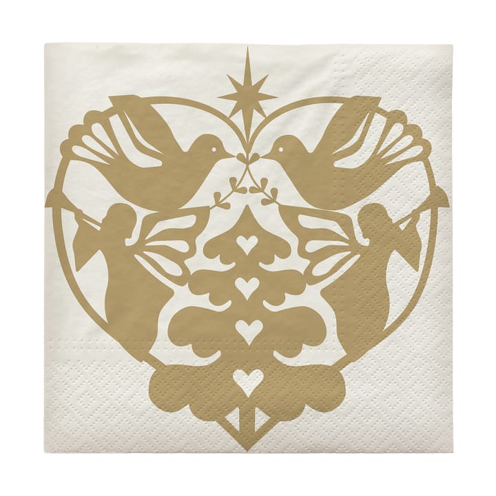 Tovagliolo di carta Nostalgia 33x33 cm confezione da 20 - Off White - Broste Copenhagen